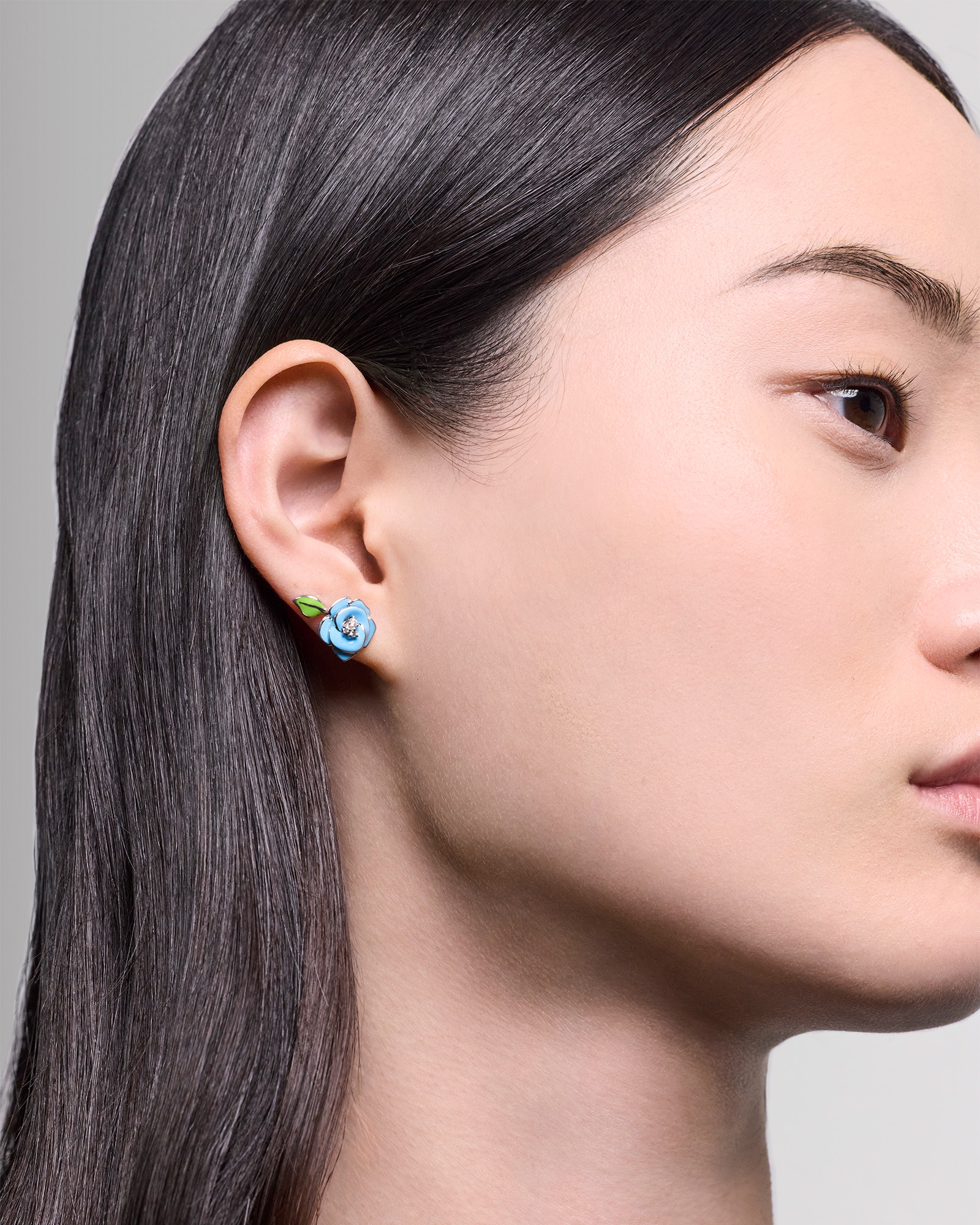 Look Diorette Single Earring White Gold, Diamonds and Lacquer E01