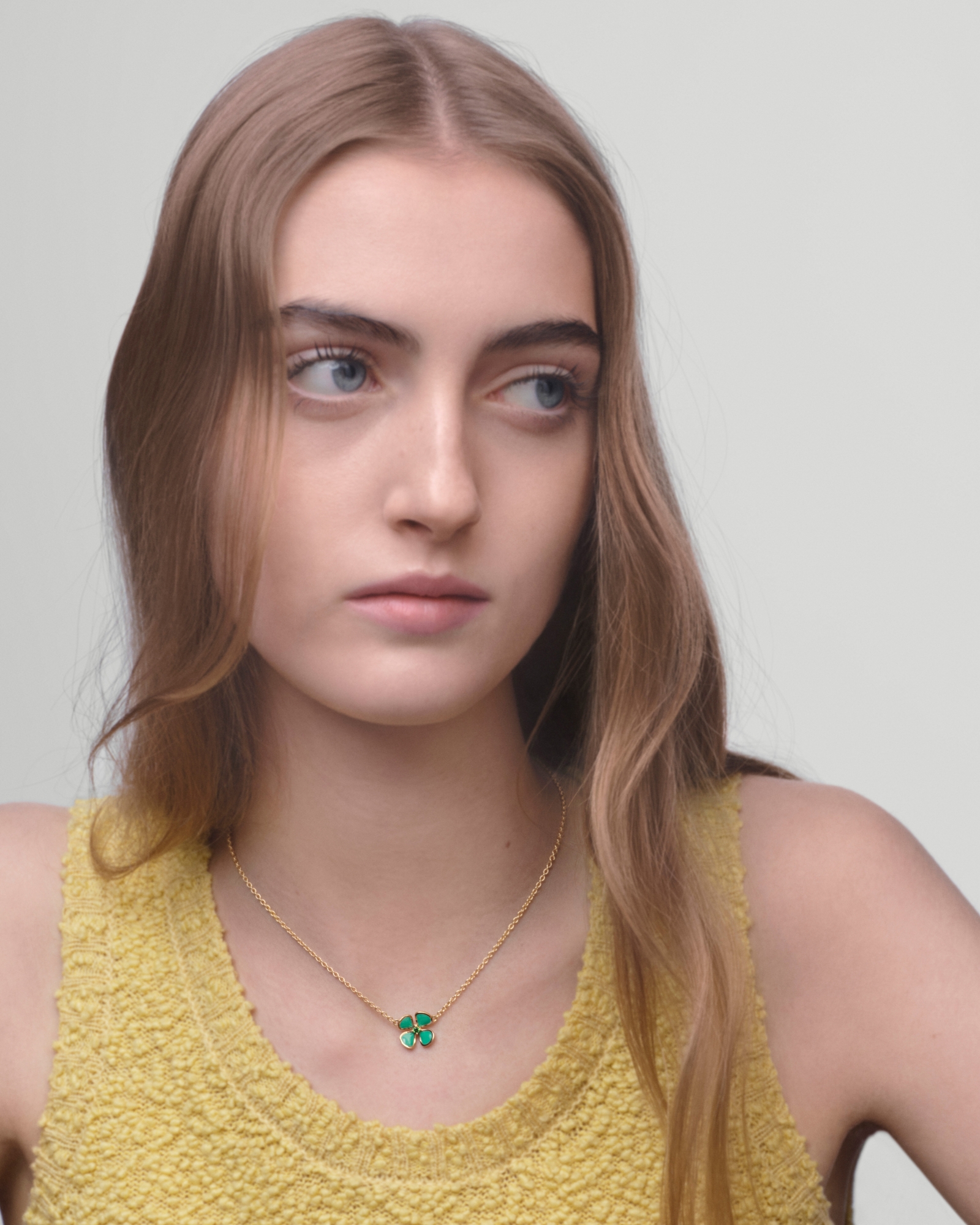 Diorette Halskette Gelbgold, Tsavorit und Lack E01