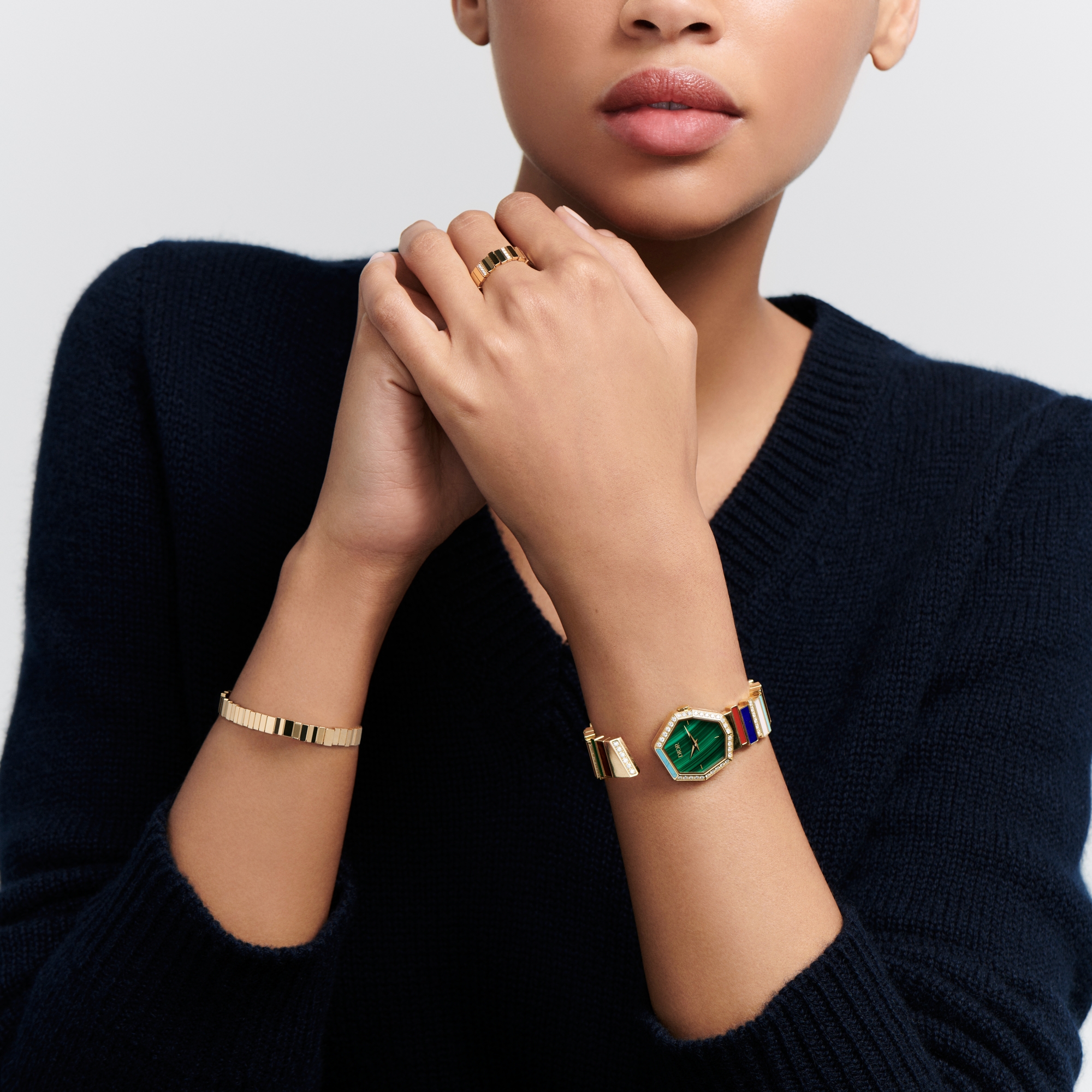 Malachite - Mosa&iuml;que Bo&icirc;te &agrave; Bijoux Malachite - Hexagonale - Hauteur : 110 Mm - Largeur : 110 Mm Largeur 110 Mm 684 G 1