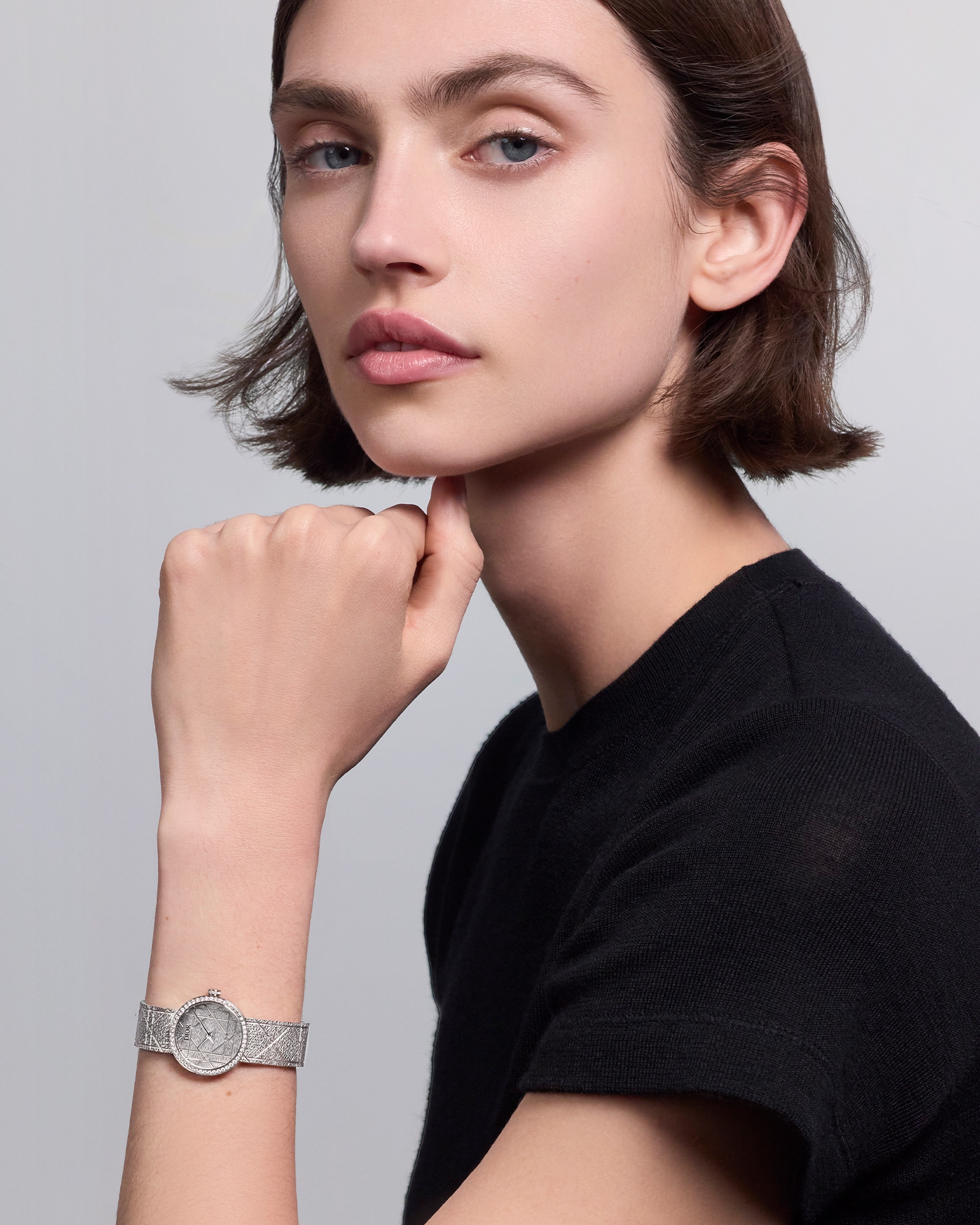 Look La D My Dior Ø 25 MM, Steel and Diamonds E01