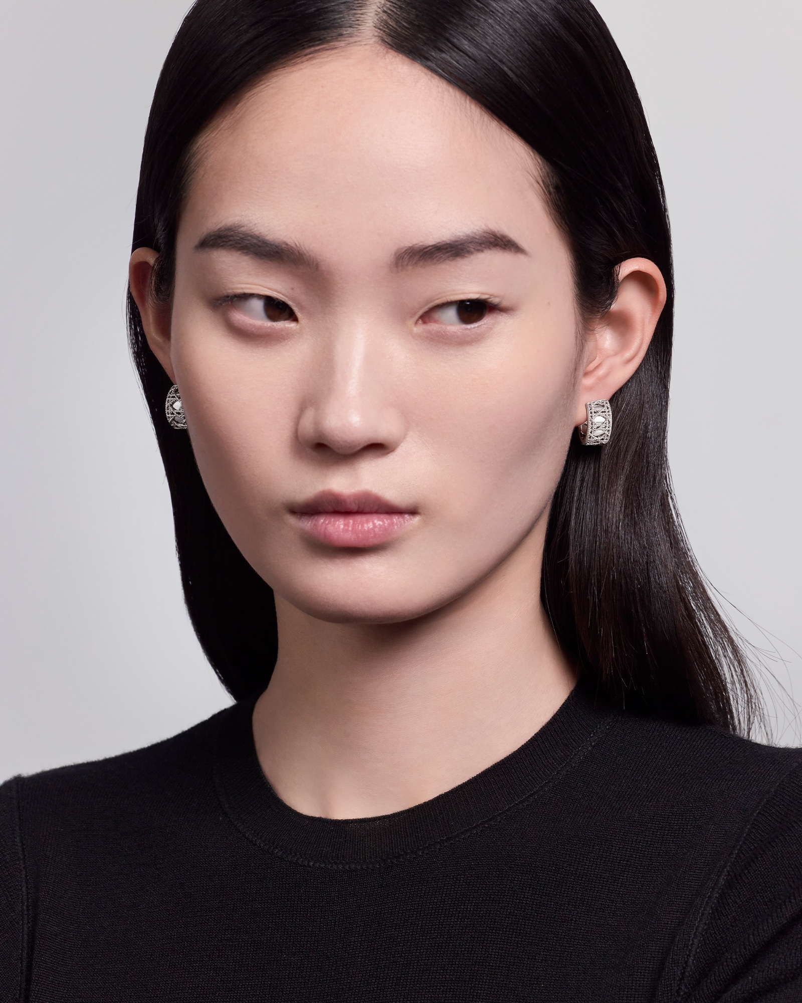 Look My Dior Earrings White Gold E01