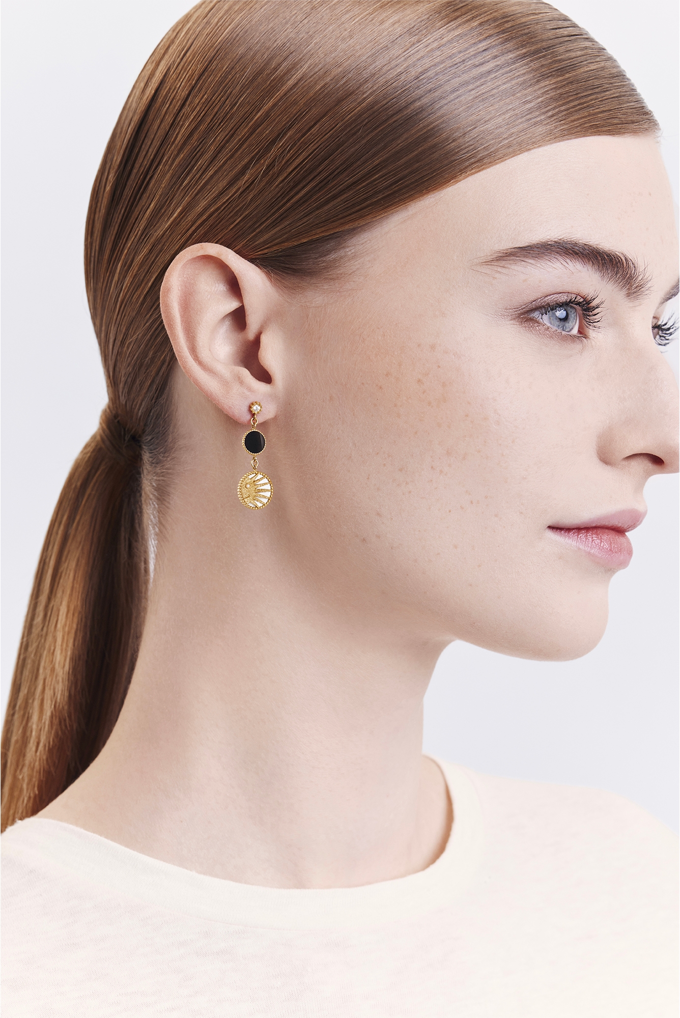Rose des Vents and Rose Celeste Earrings