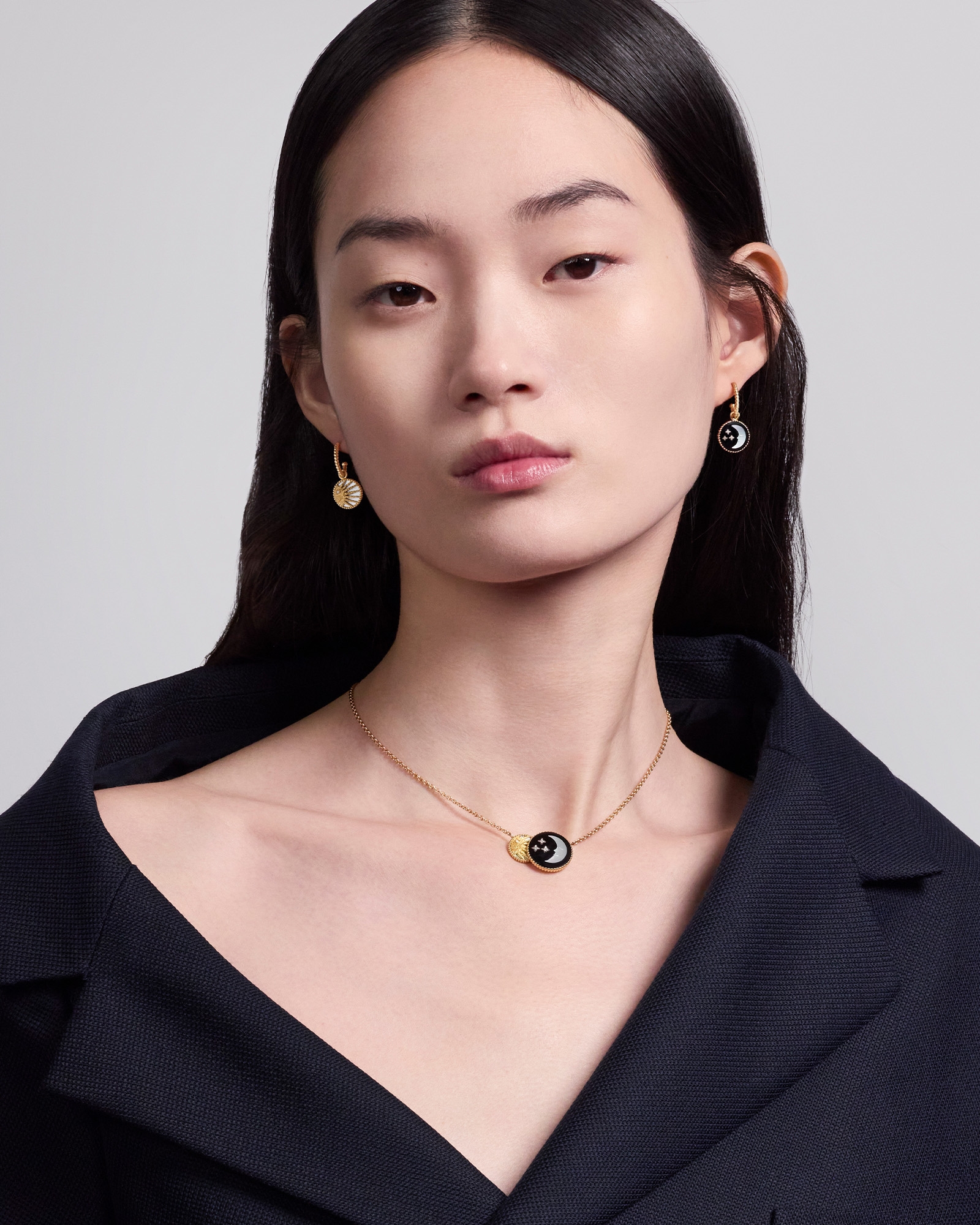 DIOR | Rose Céleste ピアス イエロー & ホワイトゴールド