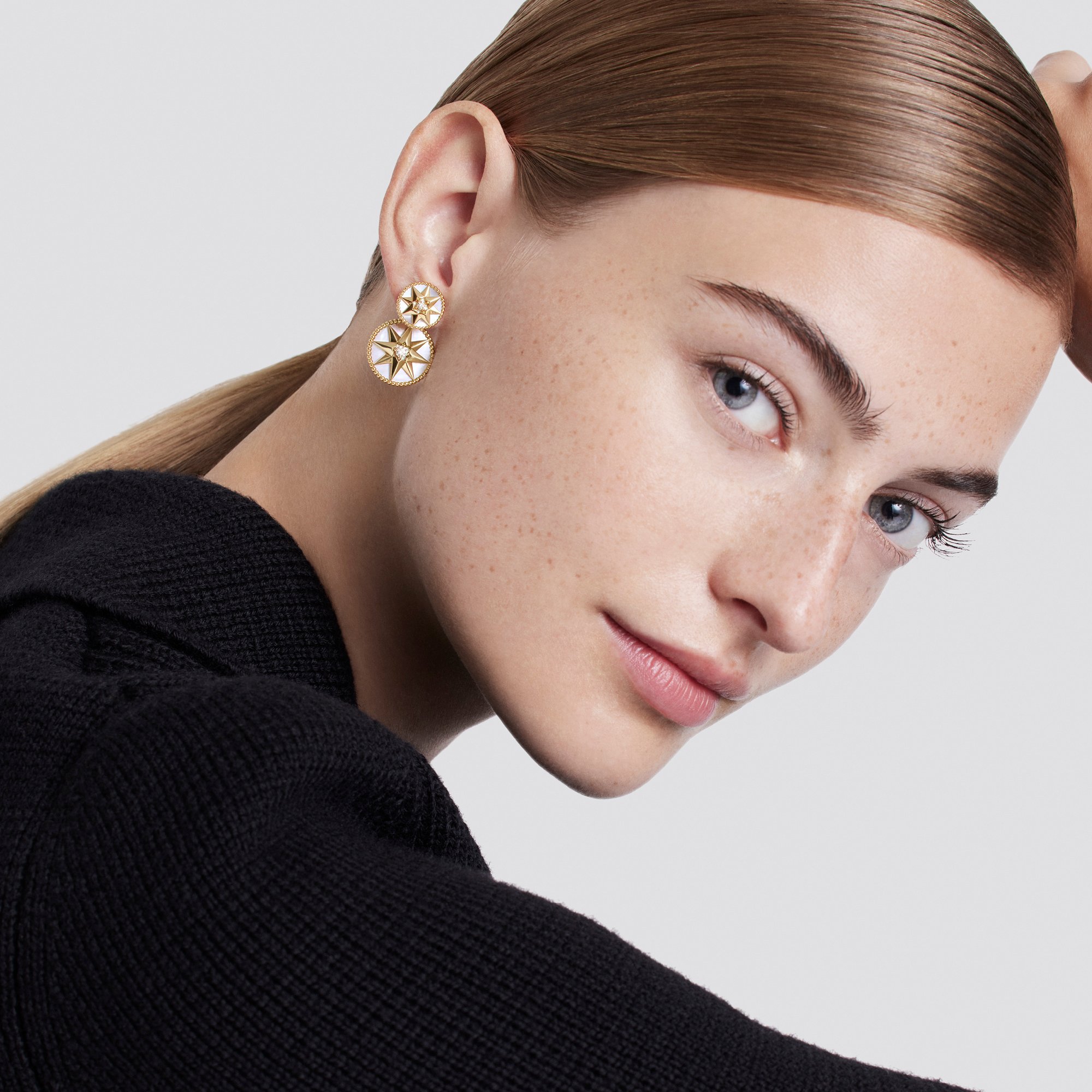 DIOR | Rose des Vents シングルピアス スモール ピンクゴールド