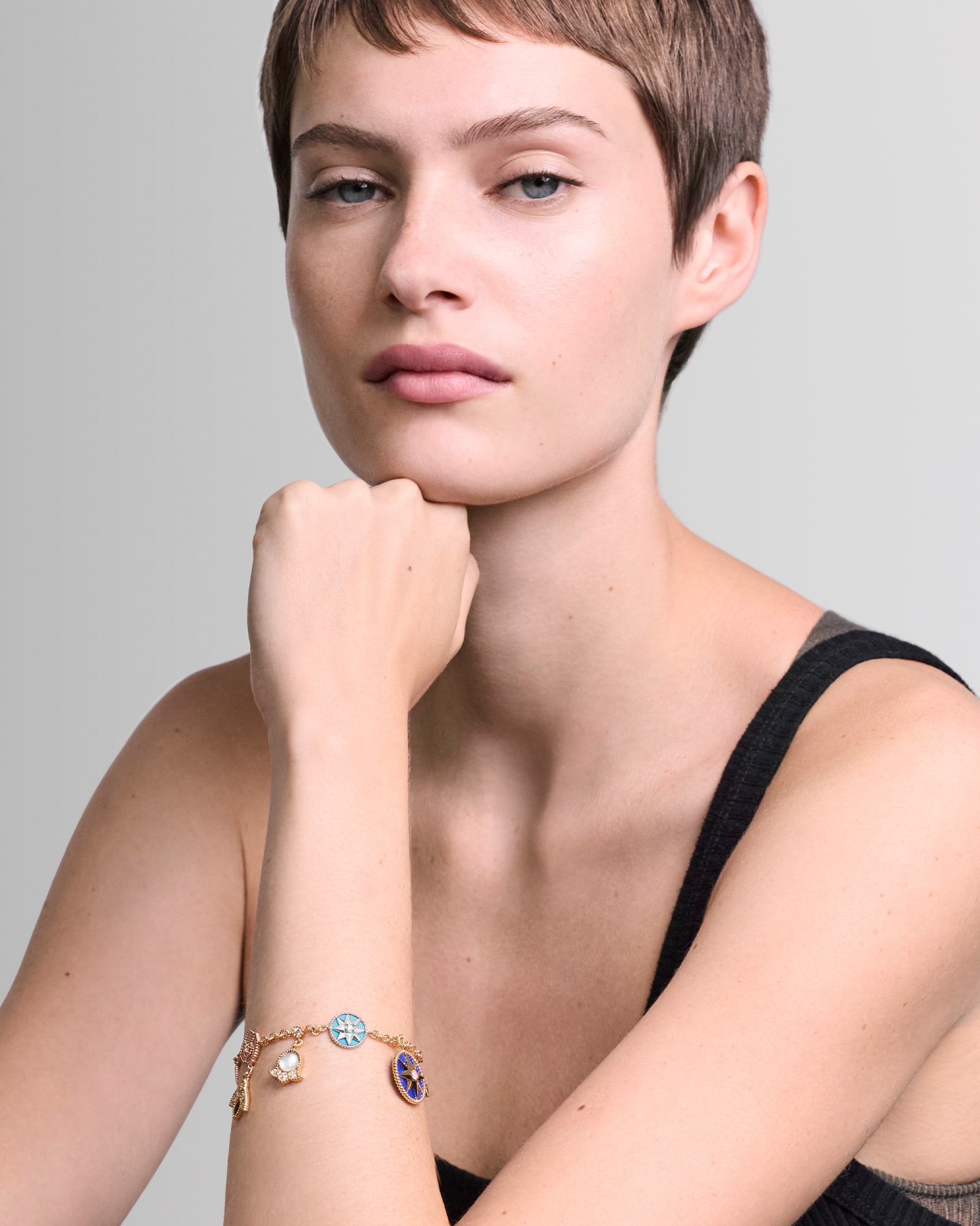 look_image_alt_prefix Charms ブレスレット イエロー & ピンク & ホワイトゴールド・プラチナ・ダイヤモンド・オーナメンタルストーン E01