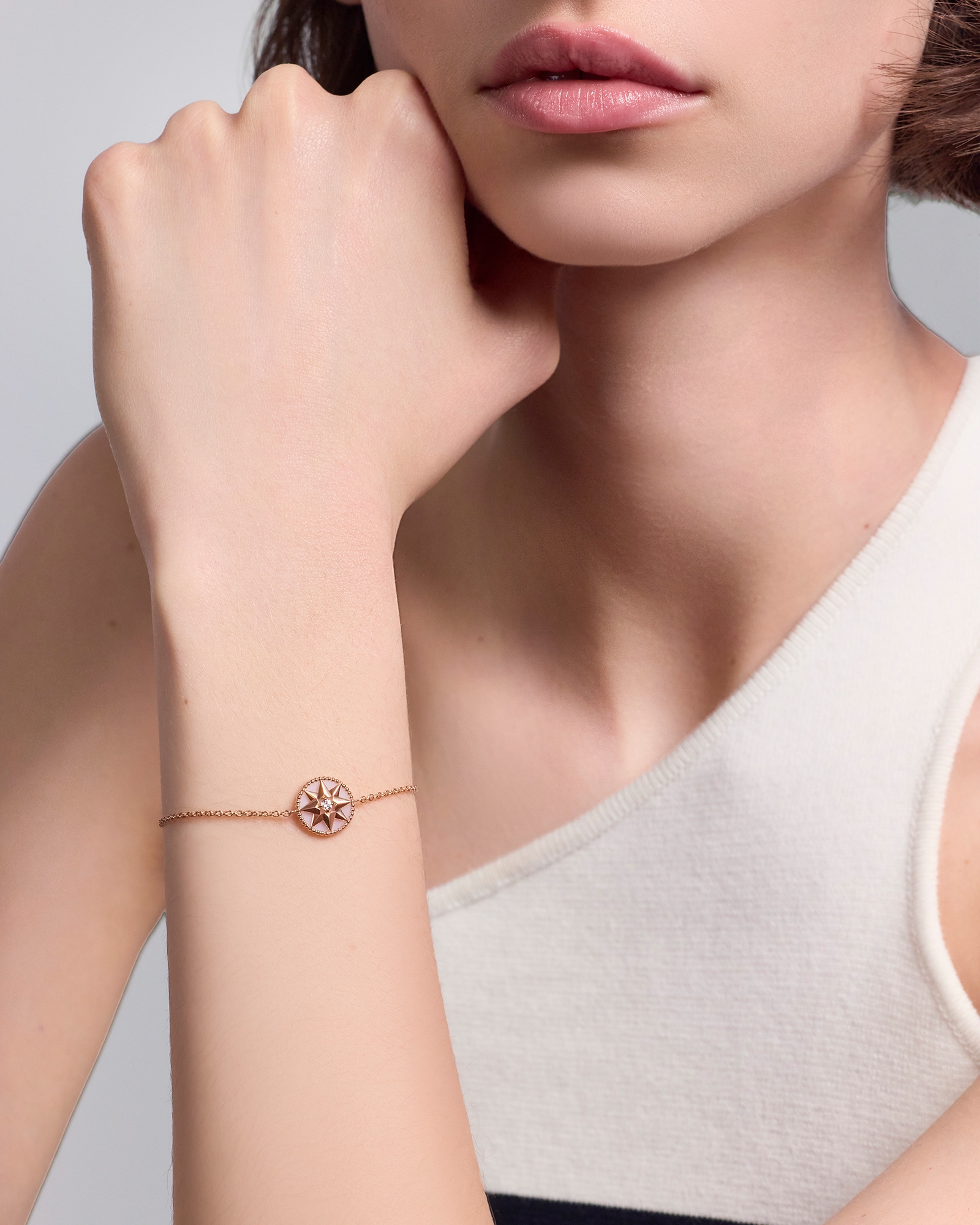 Look Rose des Vents Bracelet Pink Gold, Diamond and Pink Opal E01