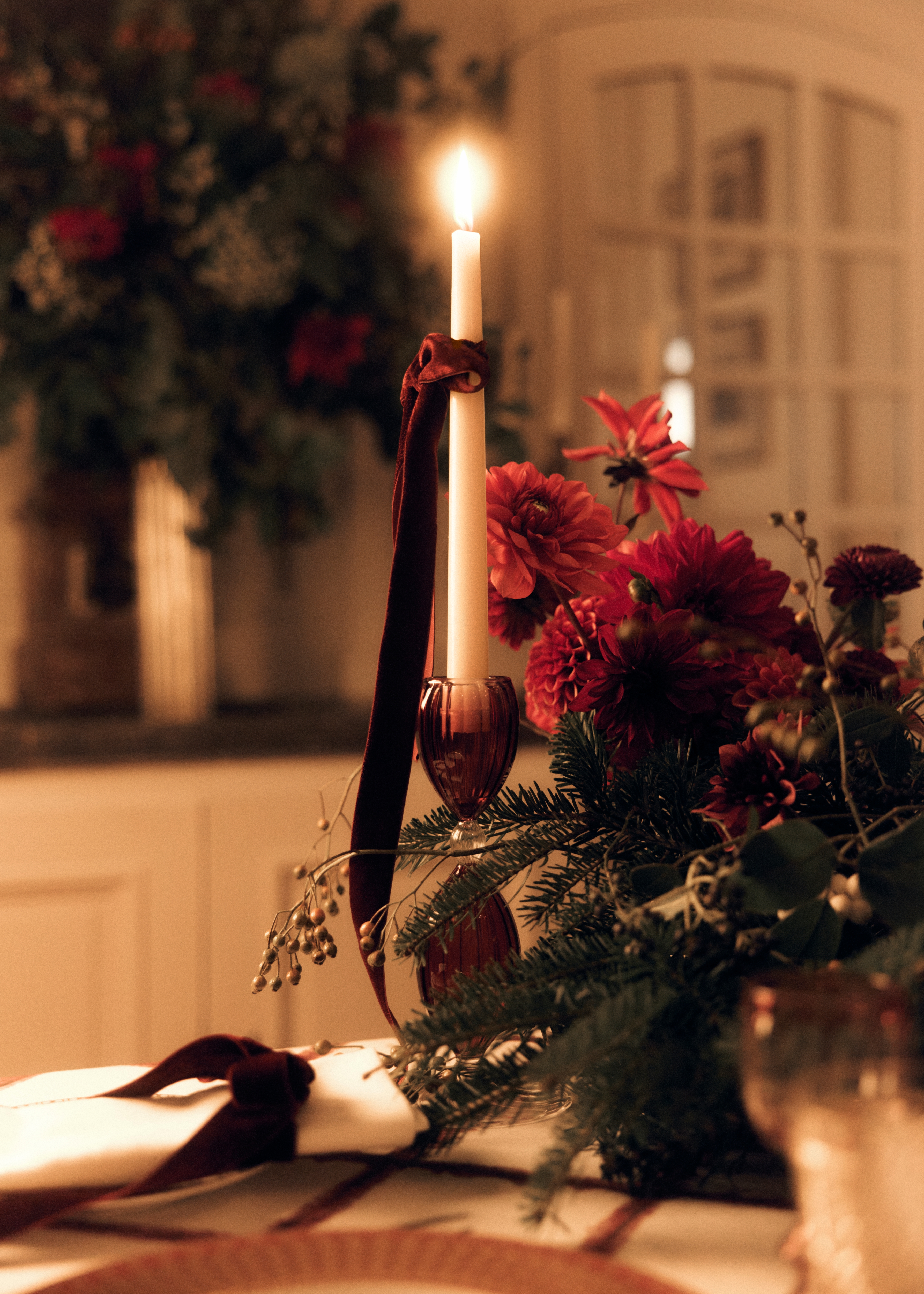 look_image_alt_prefix Kleiner Salento Kerzenhalter Mundgeblasenes Glas in Rot E01