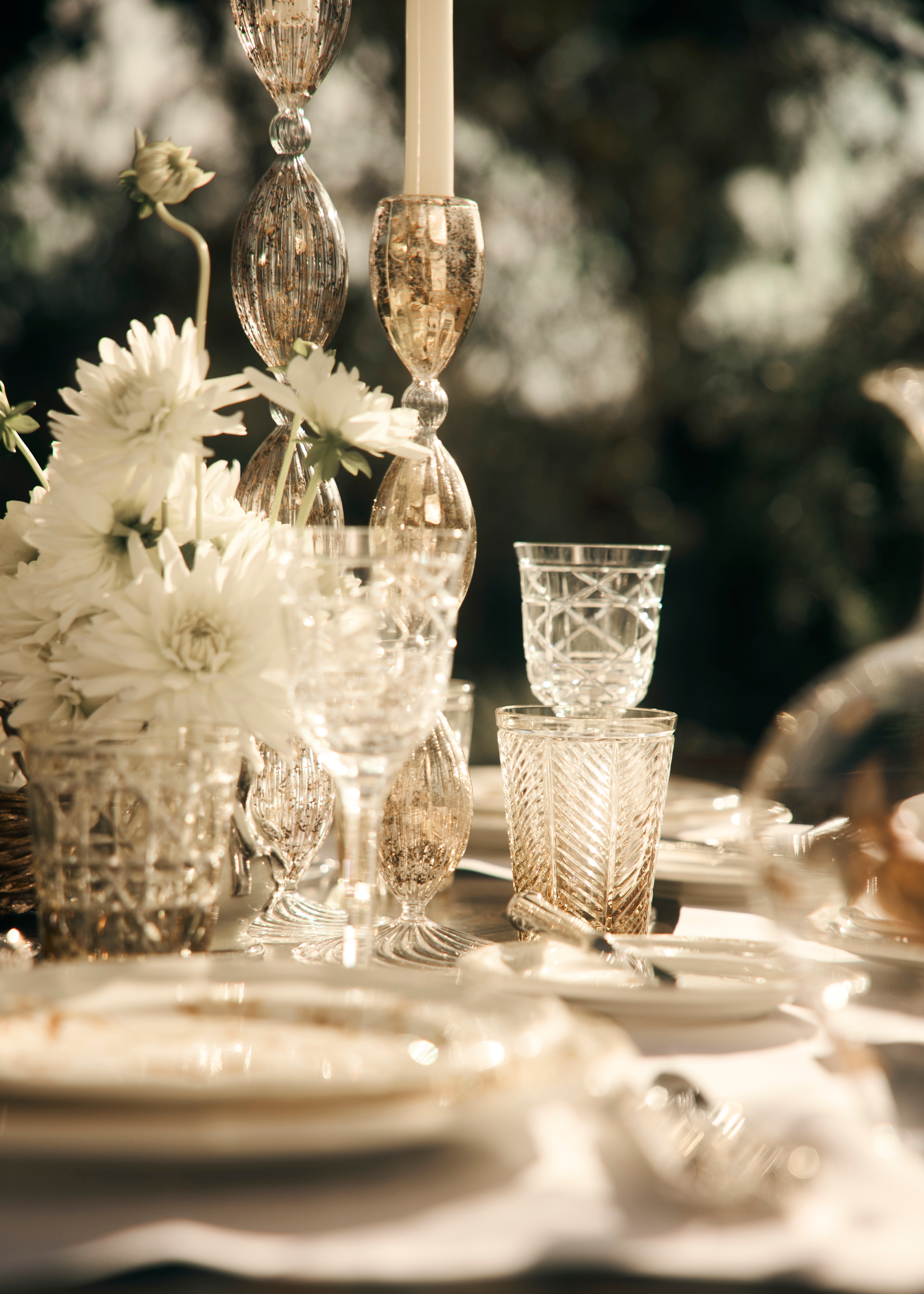 Look Water Glass Chevrons, Amber-Colored E07