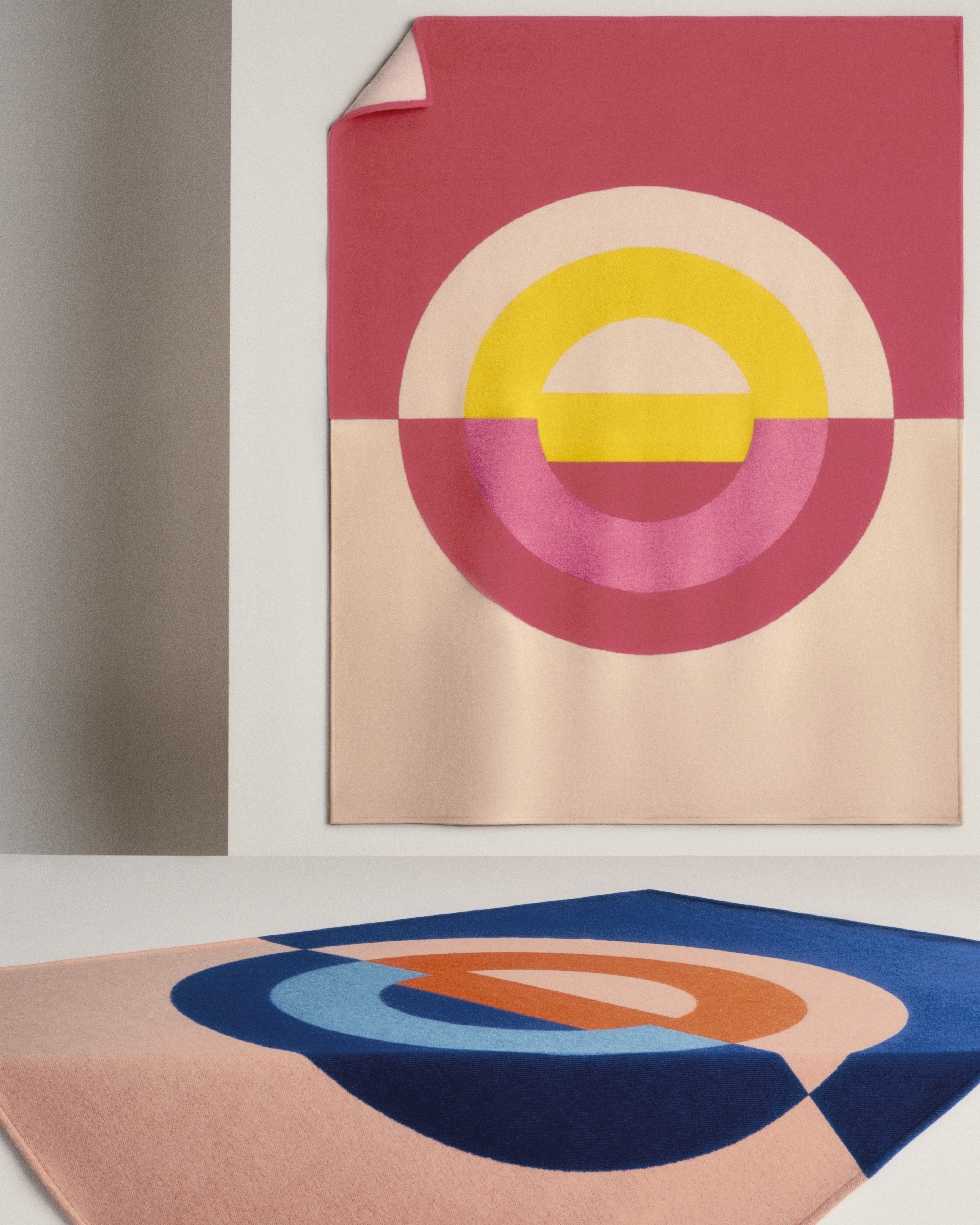 블랭킷 핑크 CD Entrelacés 울 캐시미어 E07