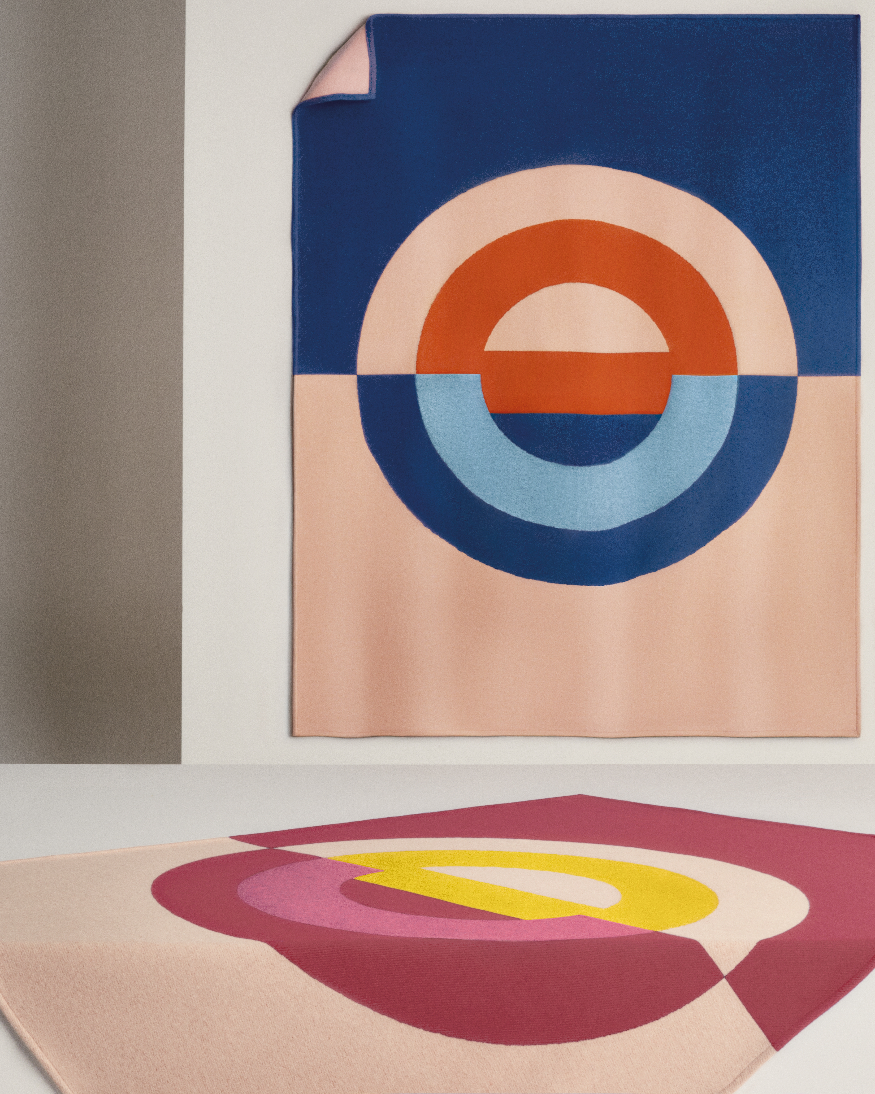 블랭킷 블루 CD Entrelacés 울 캐시미어 E10