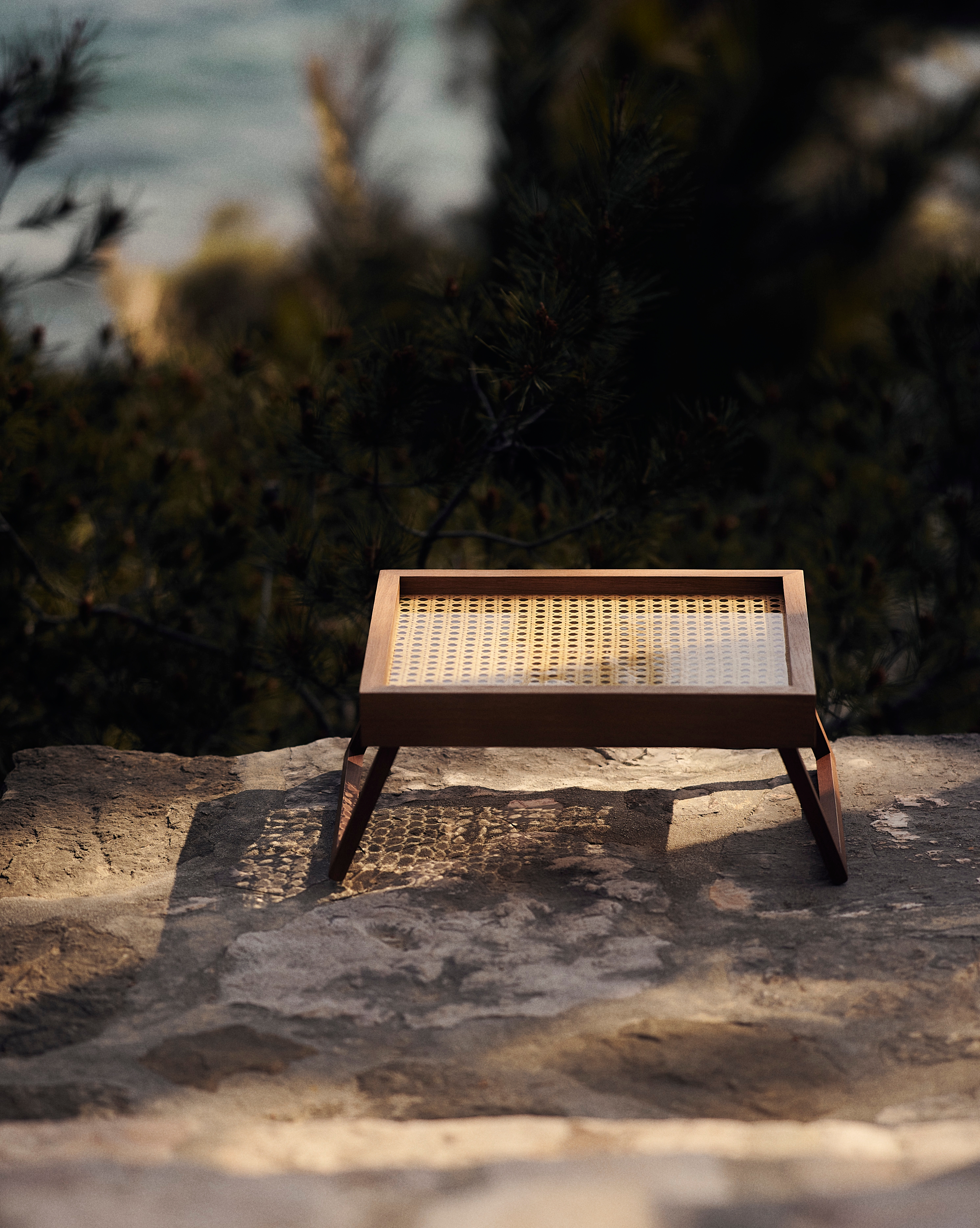 look_image_alt_prefix Ontbijtdienblad Eikenhout, hars en rotan met Cannage Provence-motief E10