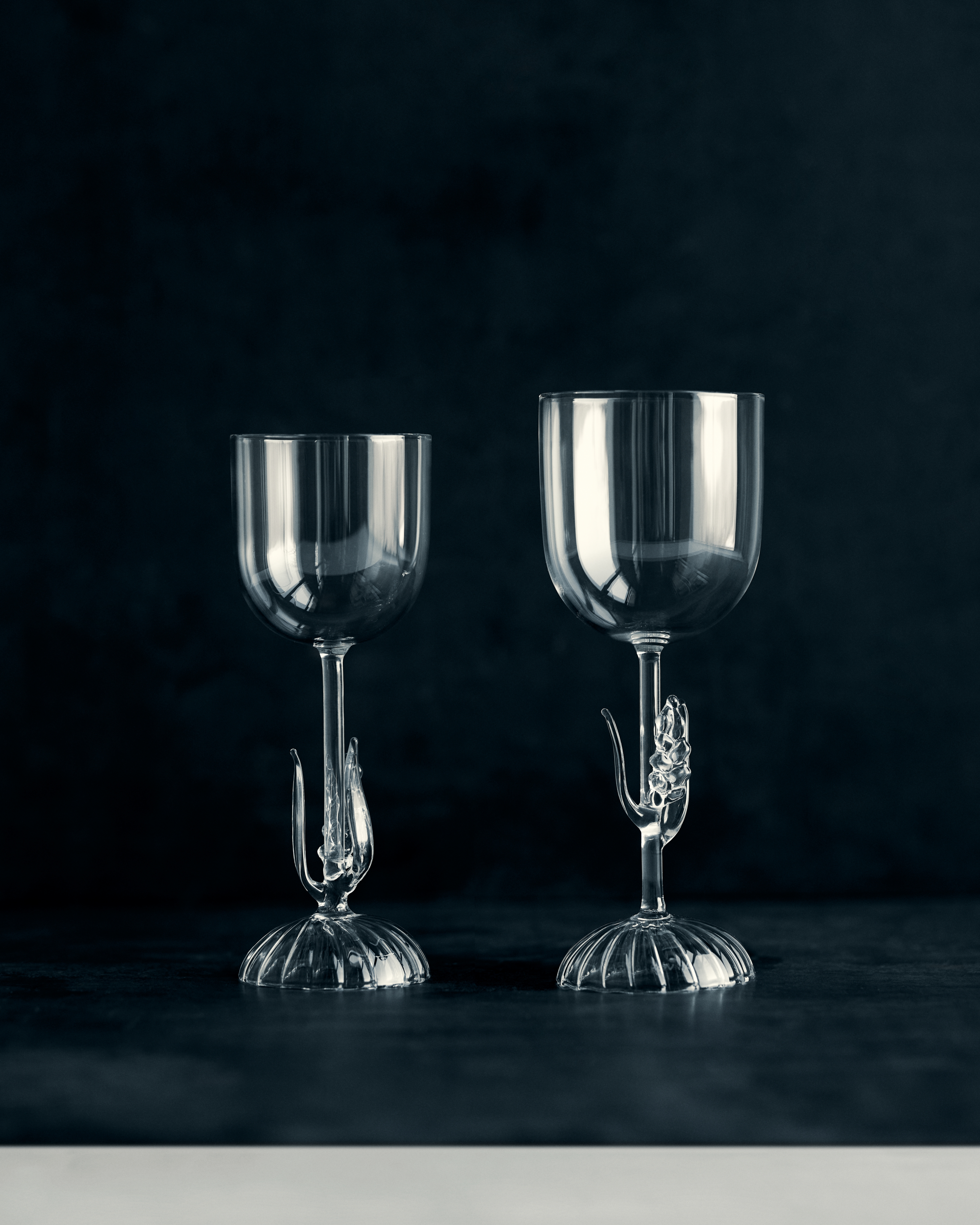 Look Red Wine Glass Sam Baron for Dior Maison, Transparent Hand-Blown Glass E05