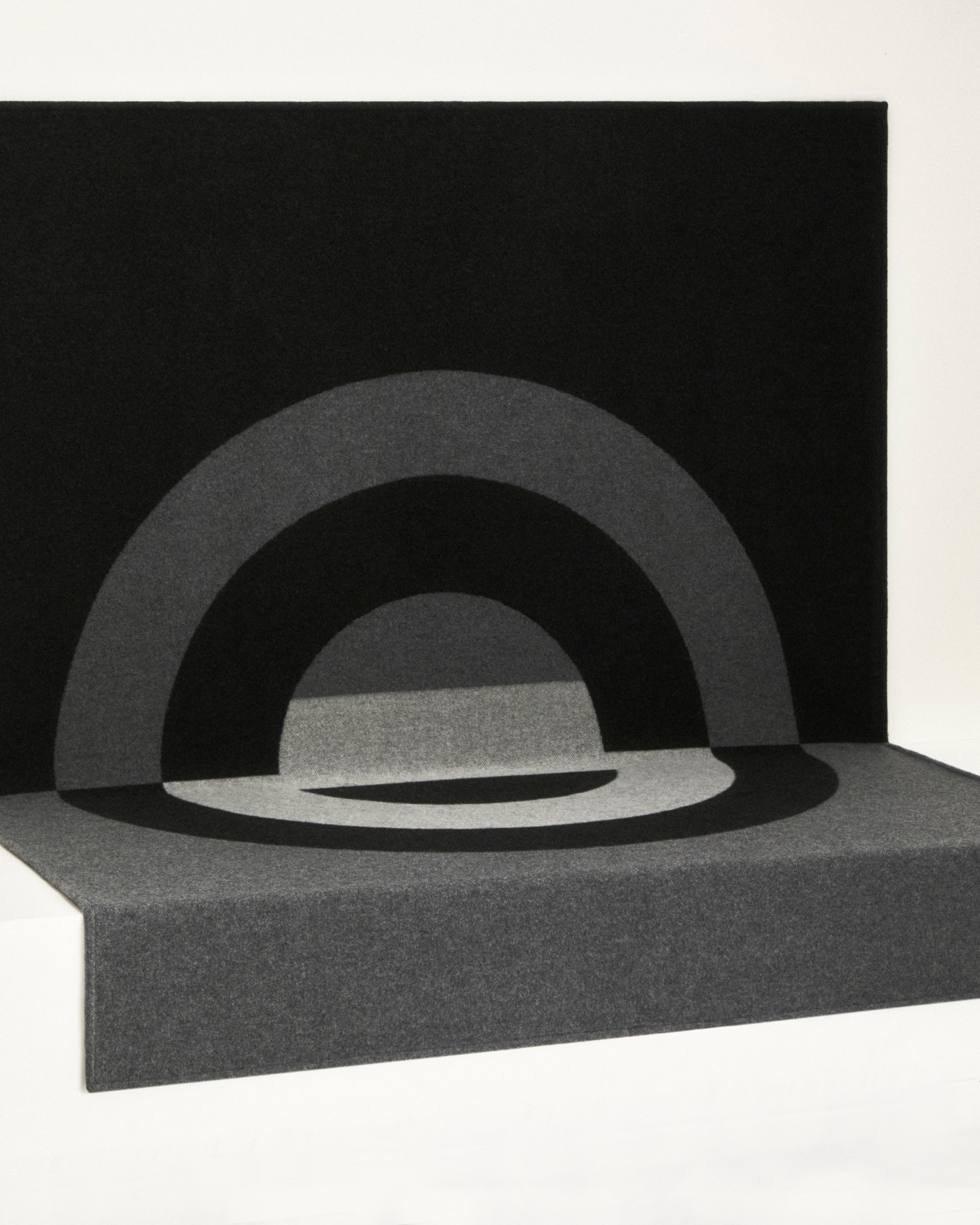 Blanket Gray CD Entrelacés Wool and Cashmere E16