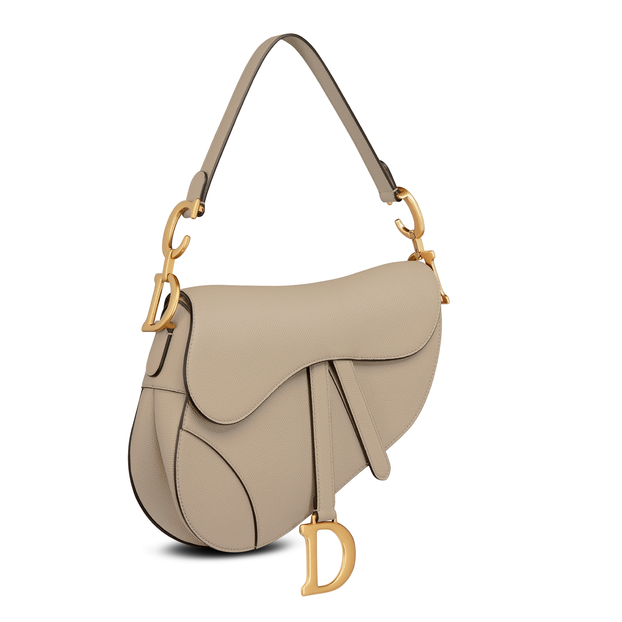 Sac Saddle à bandoulière Cuir de veau grainé couleur sable E03