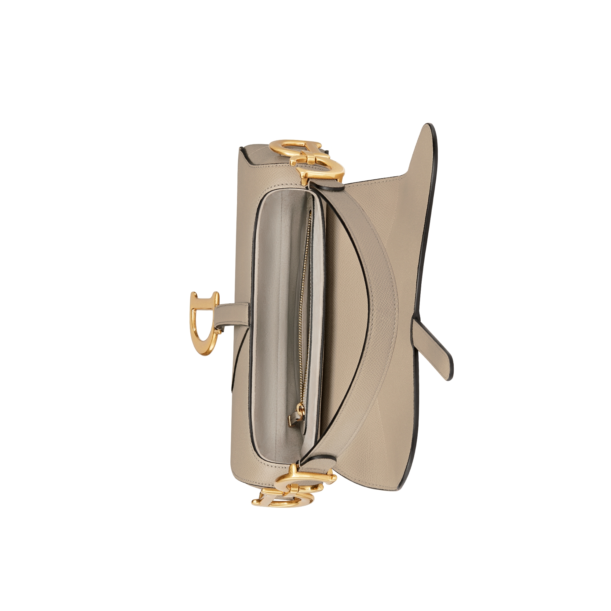 Sac Saddle à bandoulière Cuir de veau grainé couleur sable E06