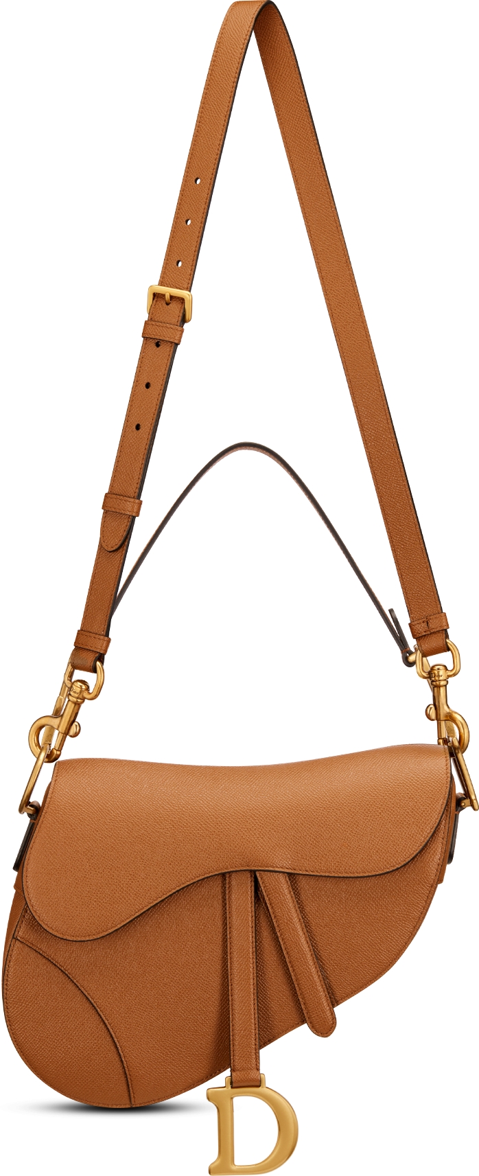 Saddle Bag with Strap Golden Saddle Grained Calfskin | DIOR