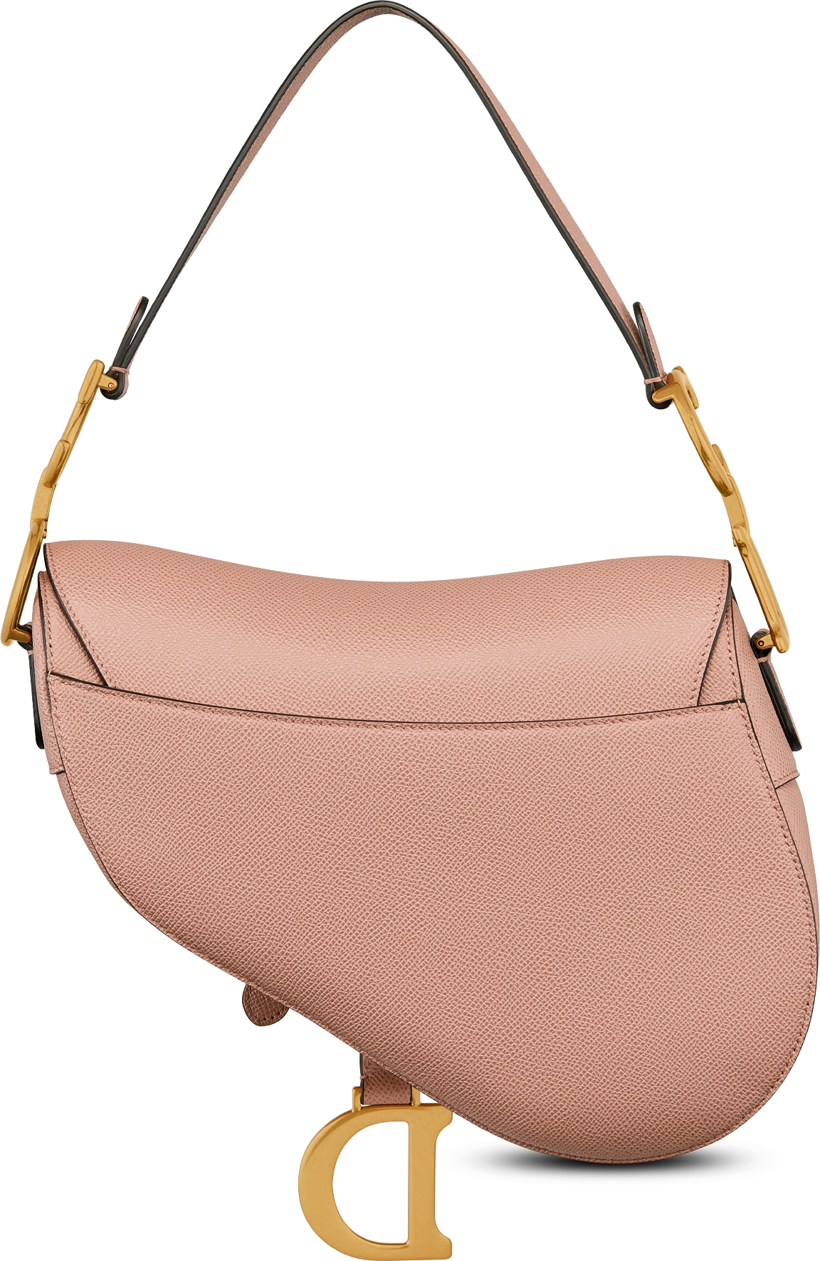 Saddle Bag with Strap Blush Grained Calfskin DIOR