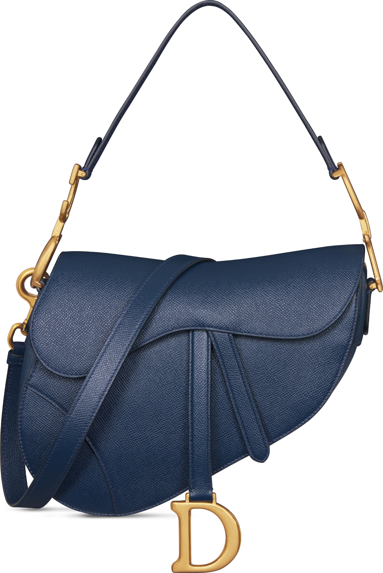 Saddle Bag with Strap Latte Grained Calfskin DIOR