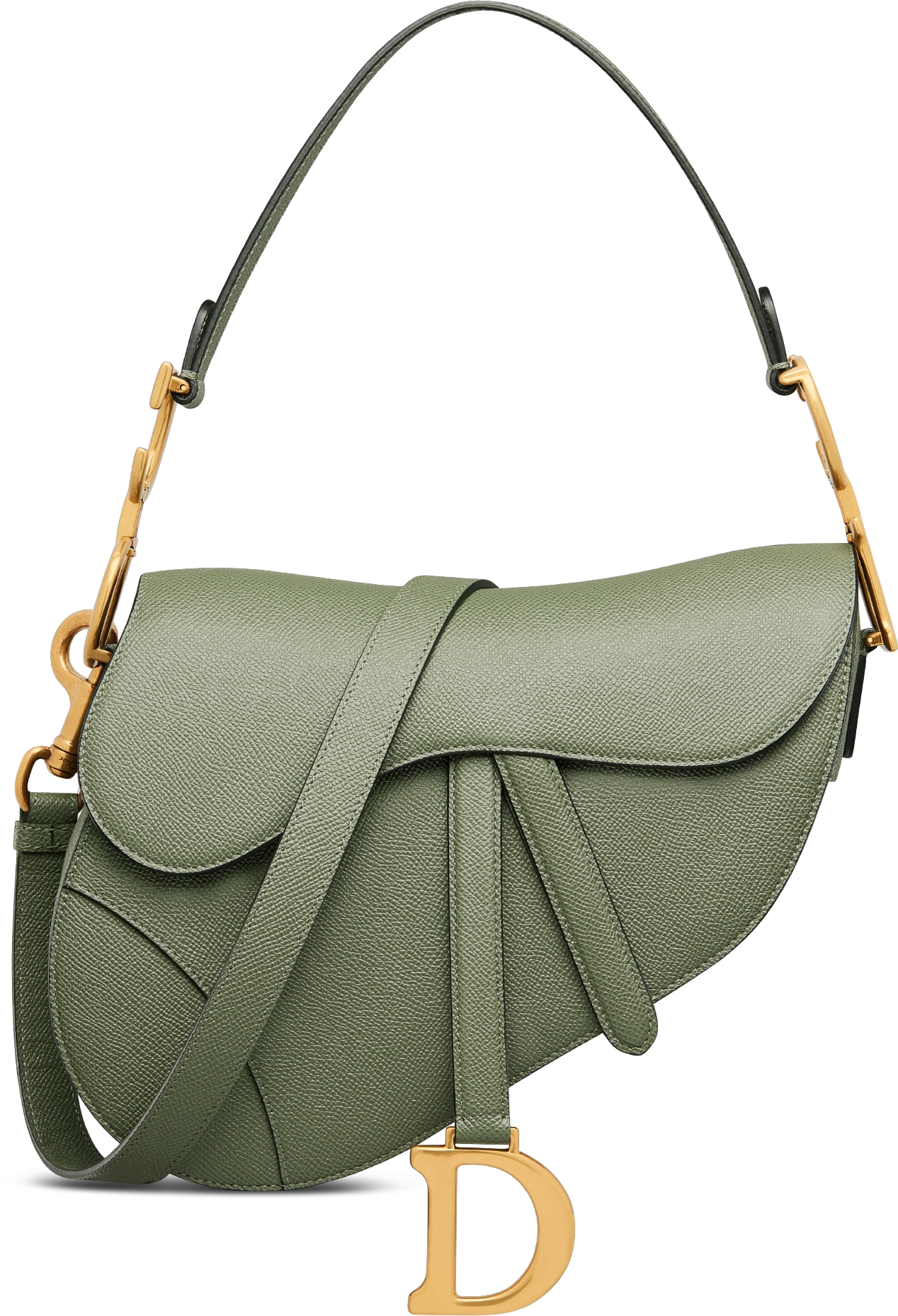 Saddle Bag mit Trageriemen Genarbtes Kalbsleder in Golden Saddle DIOR