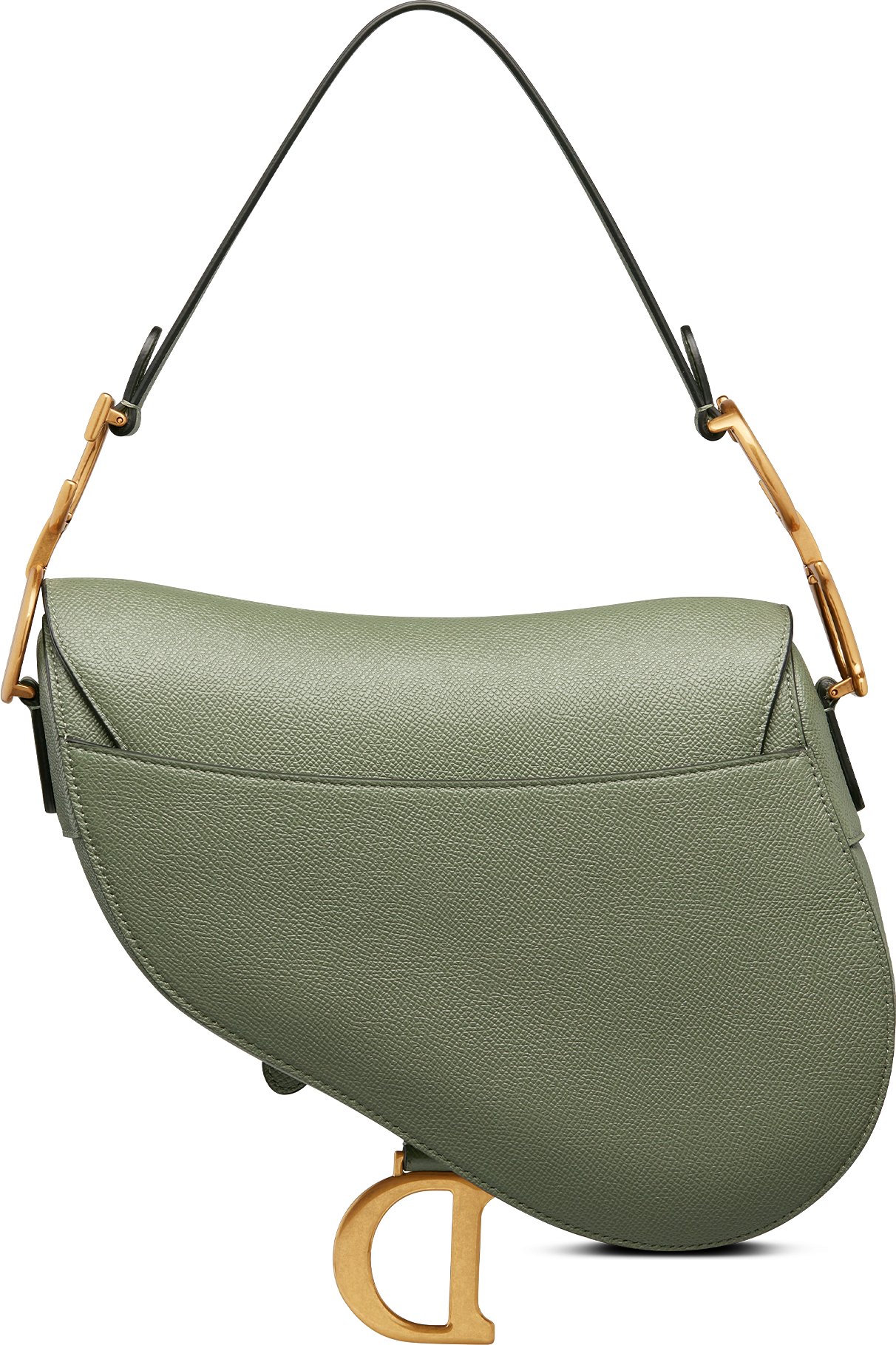 Saddle Bag with Strap Cedar Green Grained Calfskin DIOR