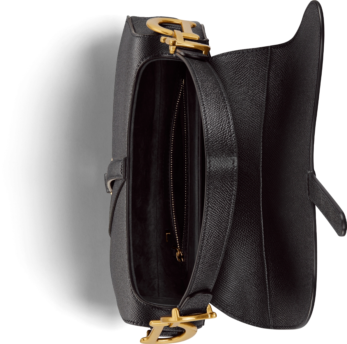 Dior saddle black leather hotsell