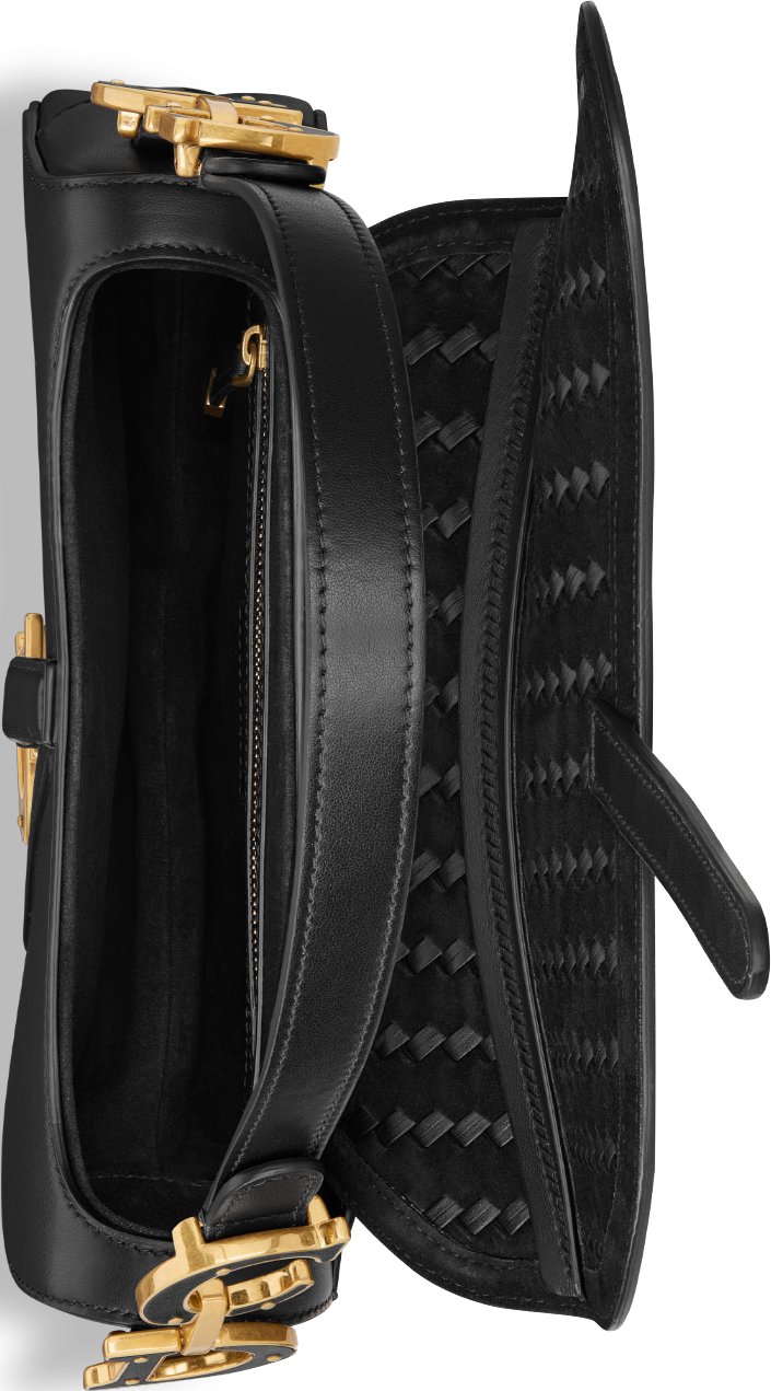 Saddle Bag with Strap Top shot view