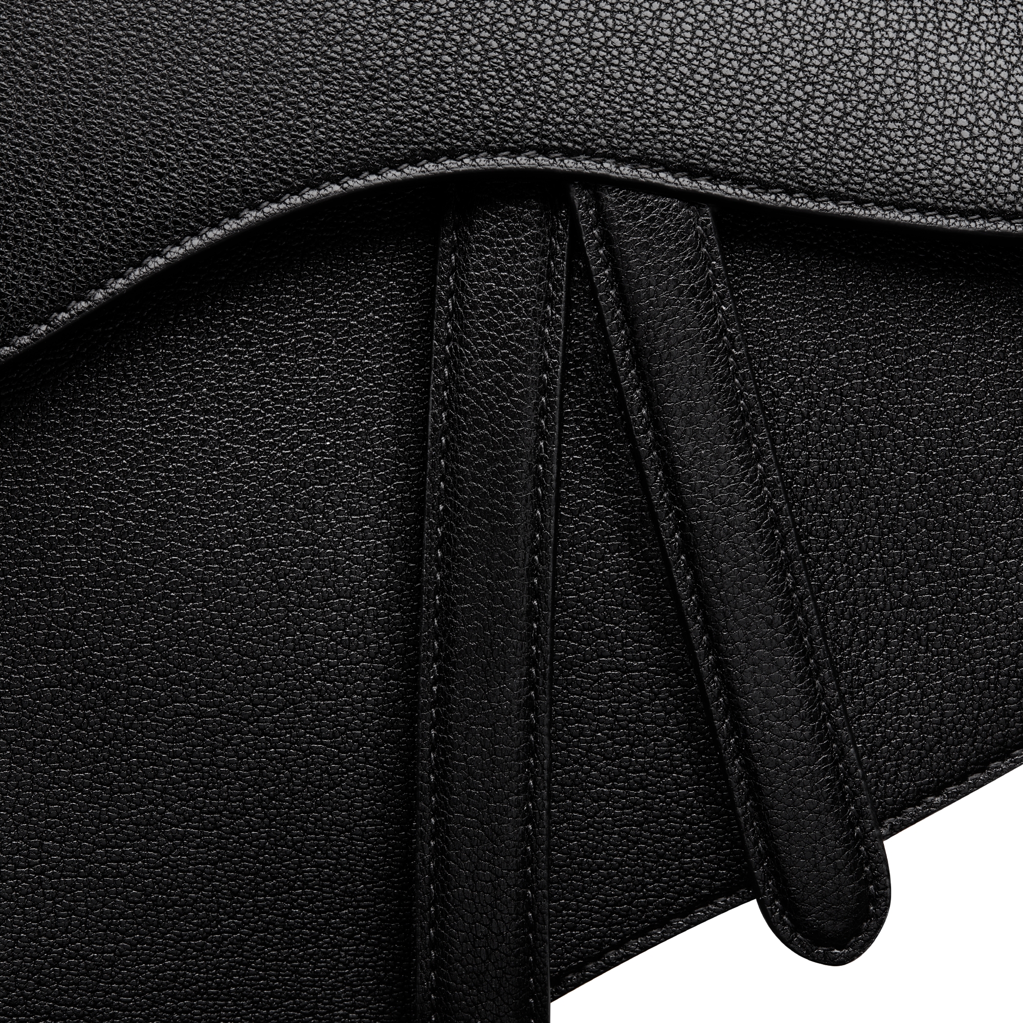 Saddle Bag with Strap Black Goatskin E09