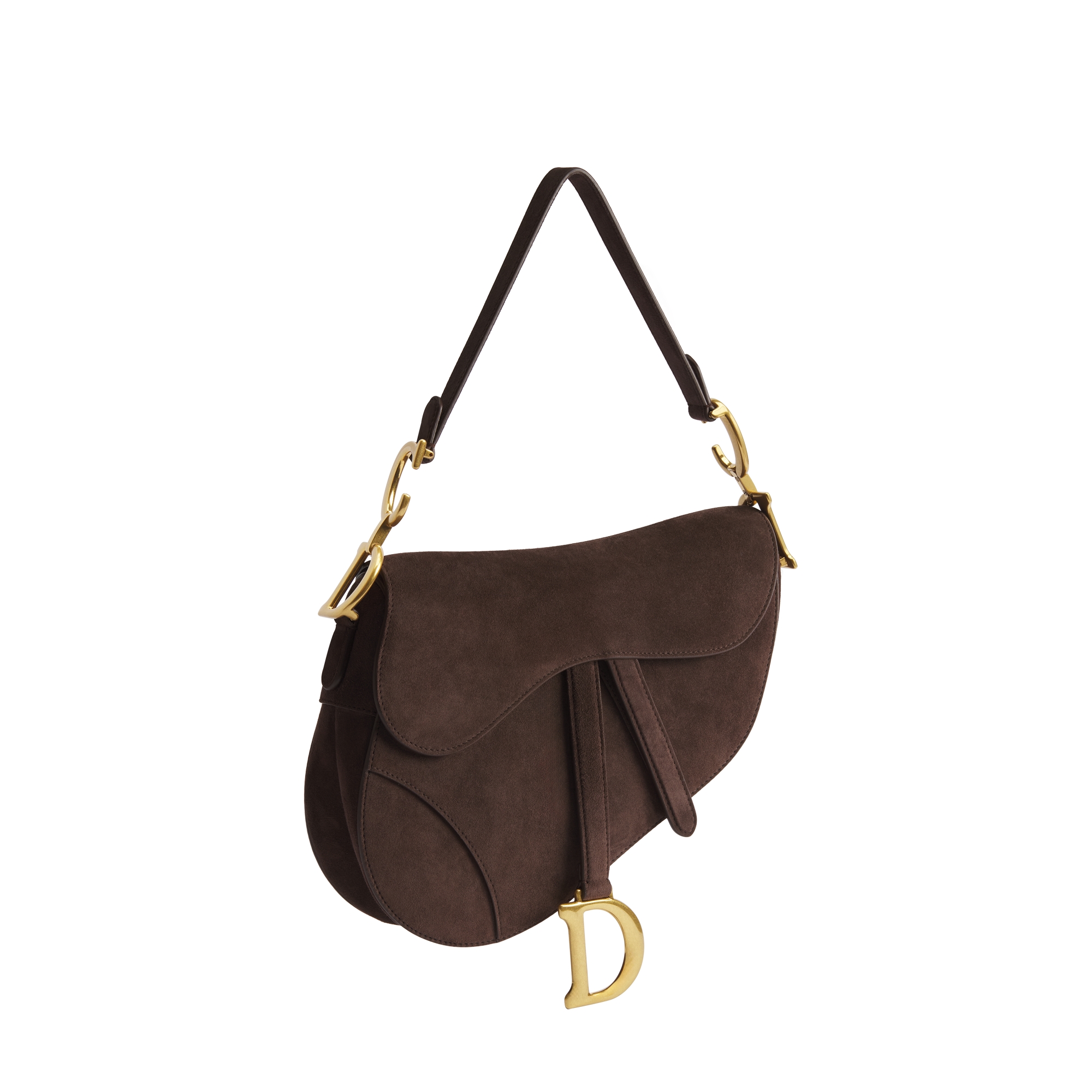 h*o様 dior type A-2 suede leather Saddle Bag with Strap Chocolate Suede Goatskin | DIOR
