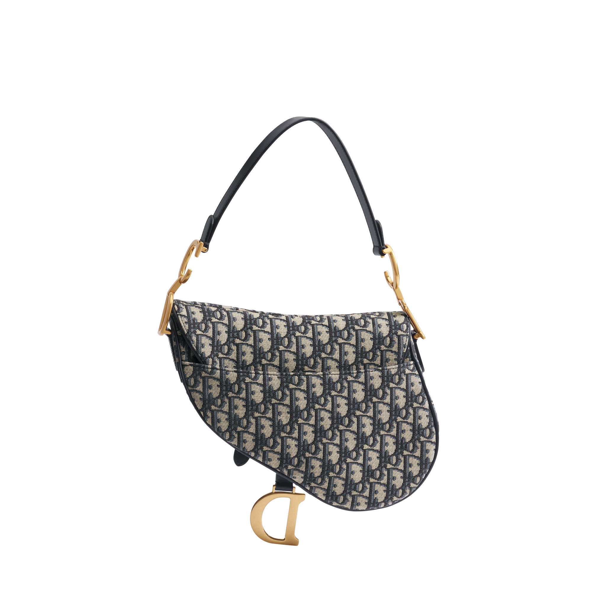 Saddle Bag with Strap Blue Dior Oblique Jacquard E08