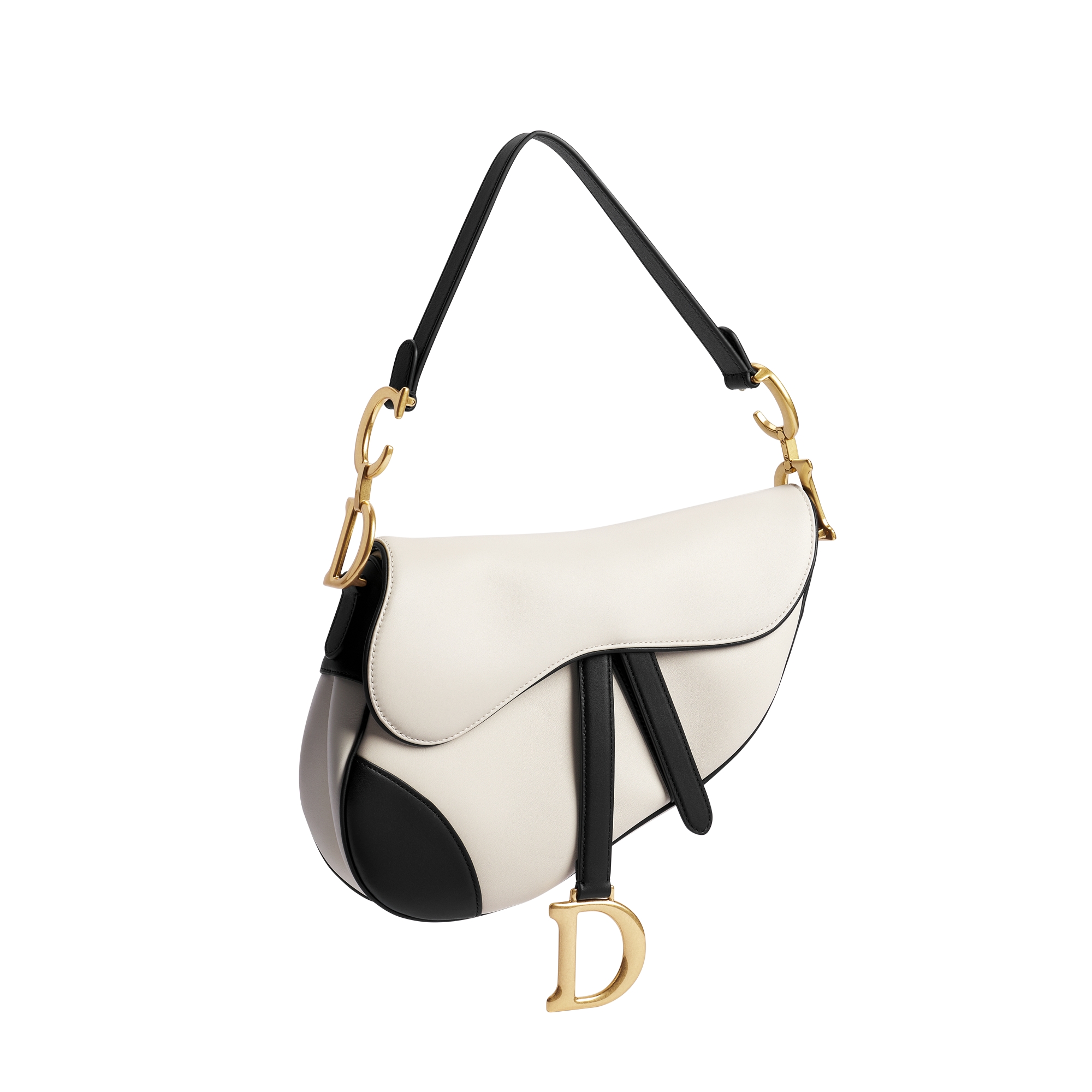  Two-Tone Black and Latte Smooth Calfskin