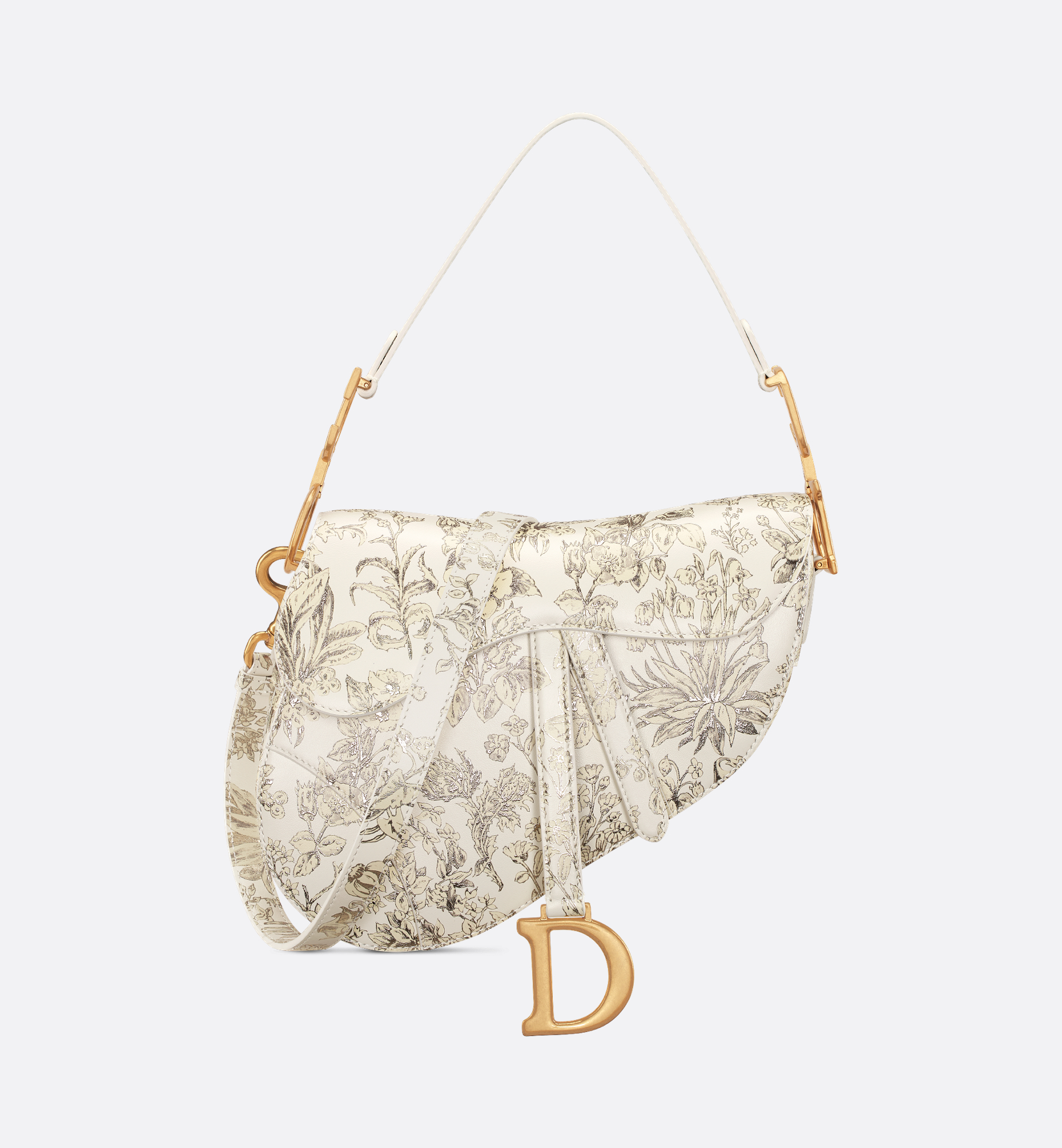 Saddle Bag with Strap Latte Calfskin with Gold-Tone Saddle Bag with Strap Latte Calfskin with Gold-Tone