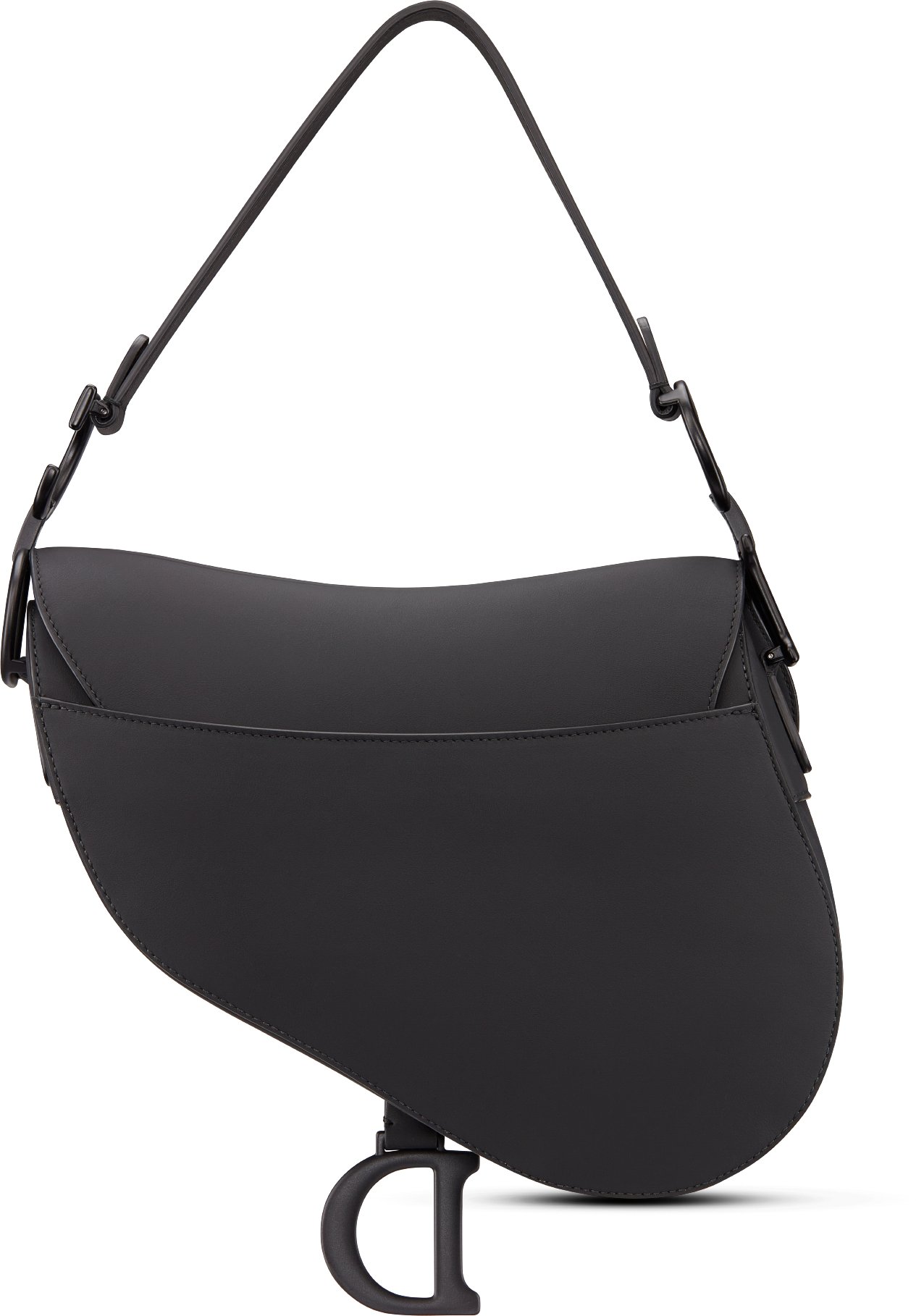 Saddle Bag with Strap Black Ultramatte Calfskin DIOR
