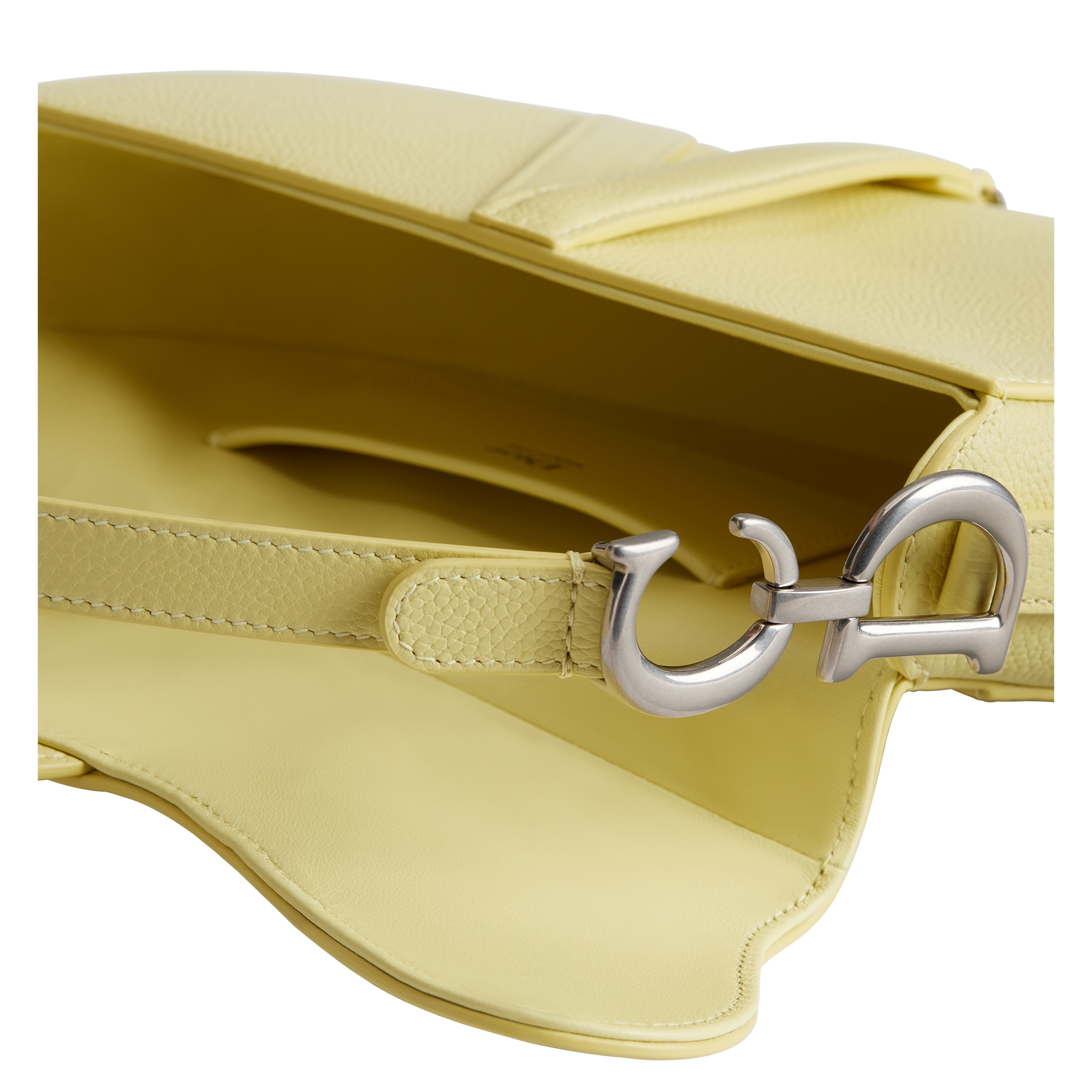 Small Saddle Bag with Strap Mimosa Grained Calfskin E06