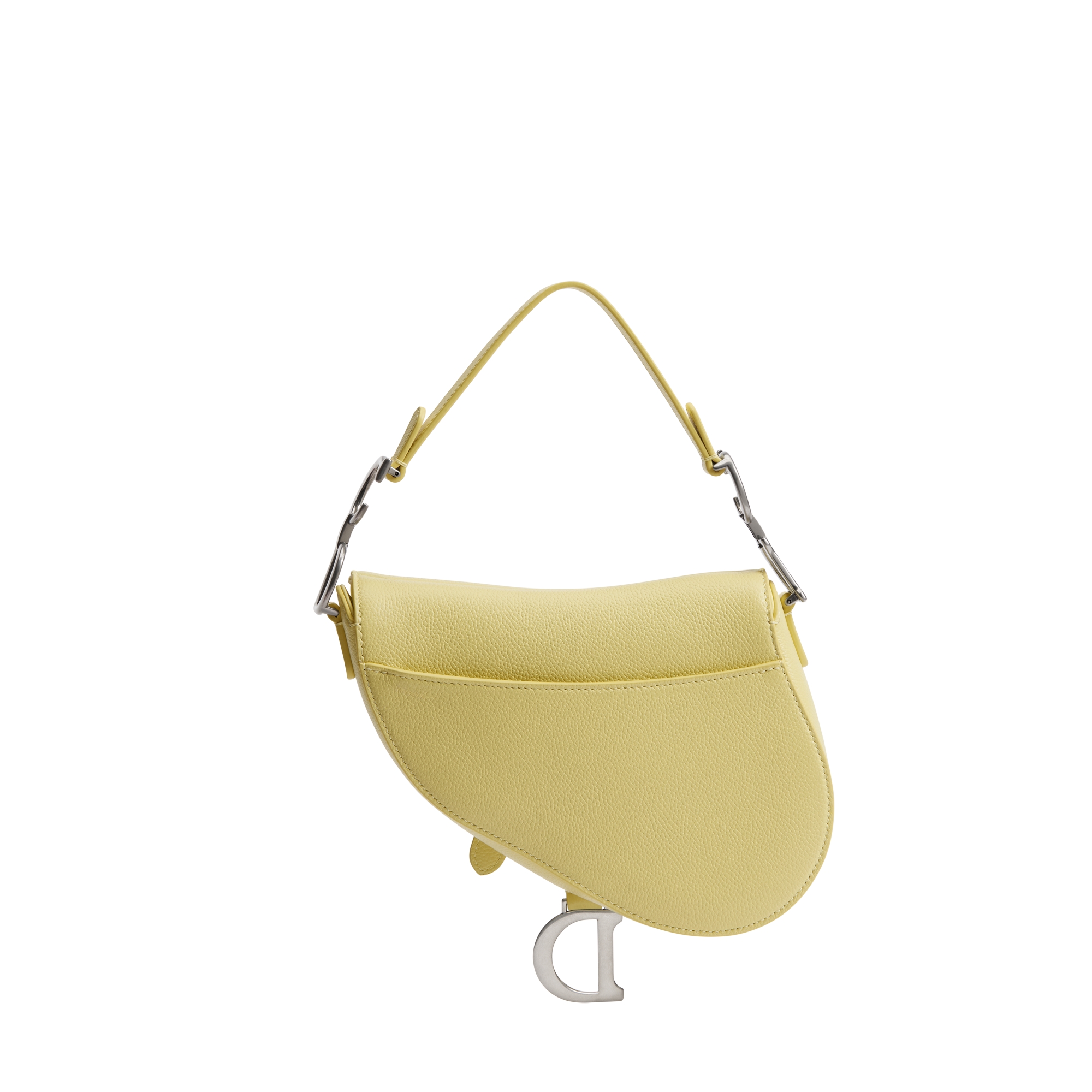 Small Saddle Bag with Strap Mimosa Grained Calfskin E08