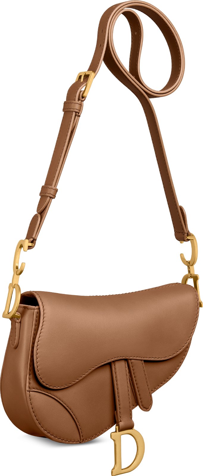 Mini Soft Saddle Bag with Strap Three quarter closed view