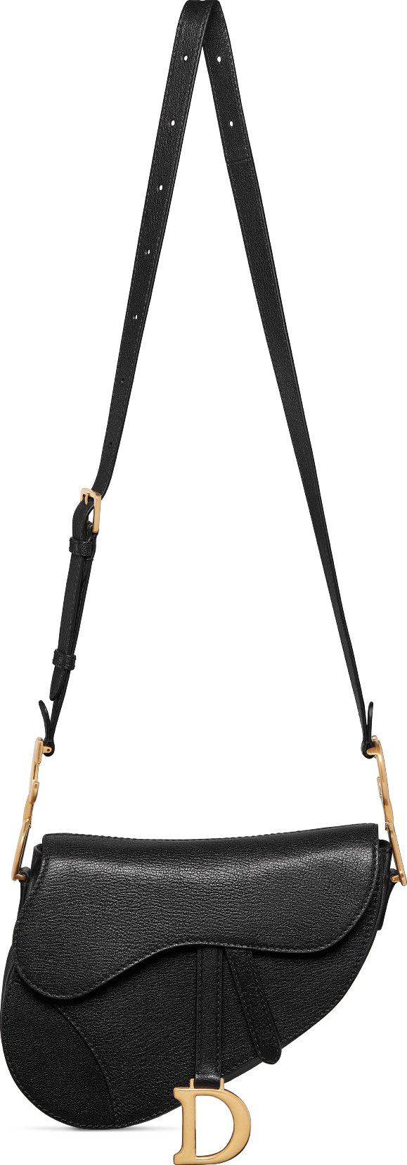 Medium Soft Saddle Bag with Strap Unfolded view