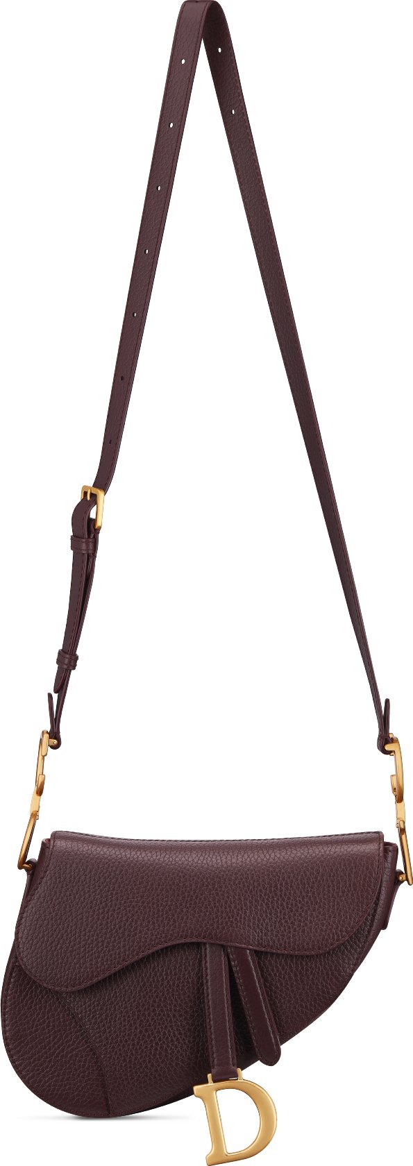 Medium Soft Saddle Bag with Strap Unfolded view