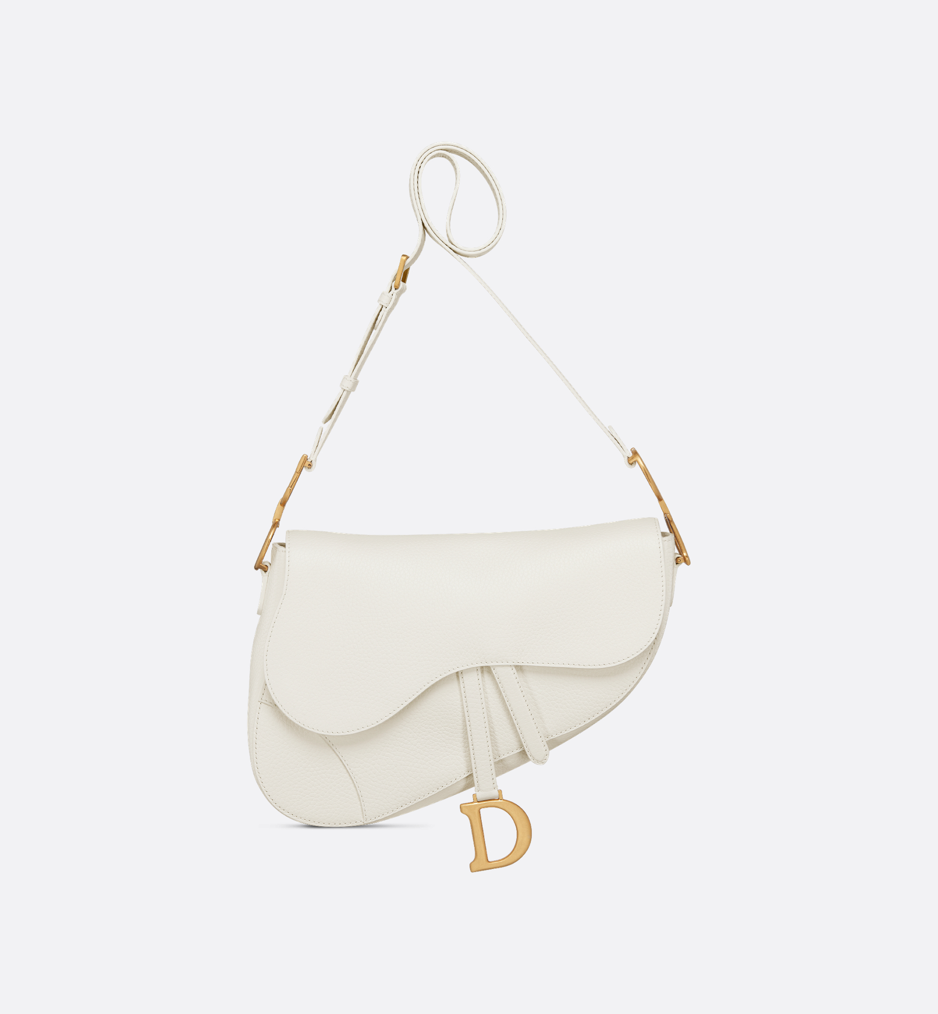 Large Soft Saddle Bag with Strap Latte Grained Calfskin | DIOR Large Soft Saddle Bag with Strap Latte Grained Calfskin | DIOR