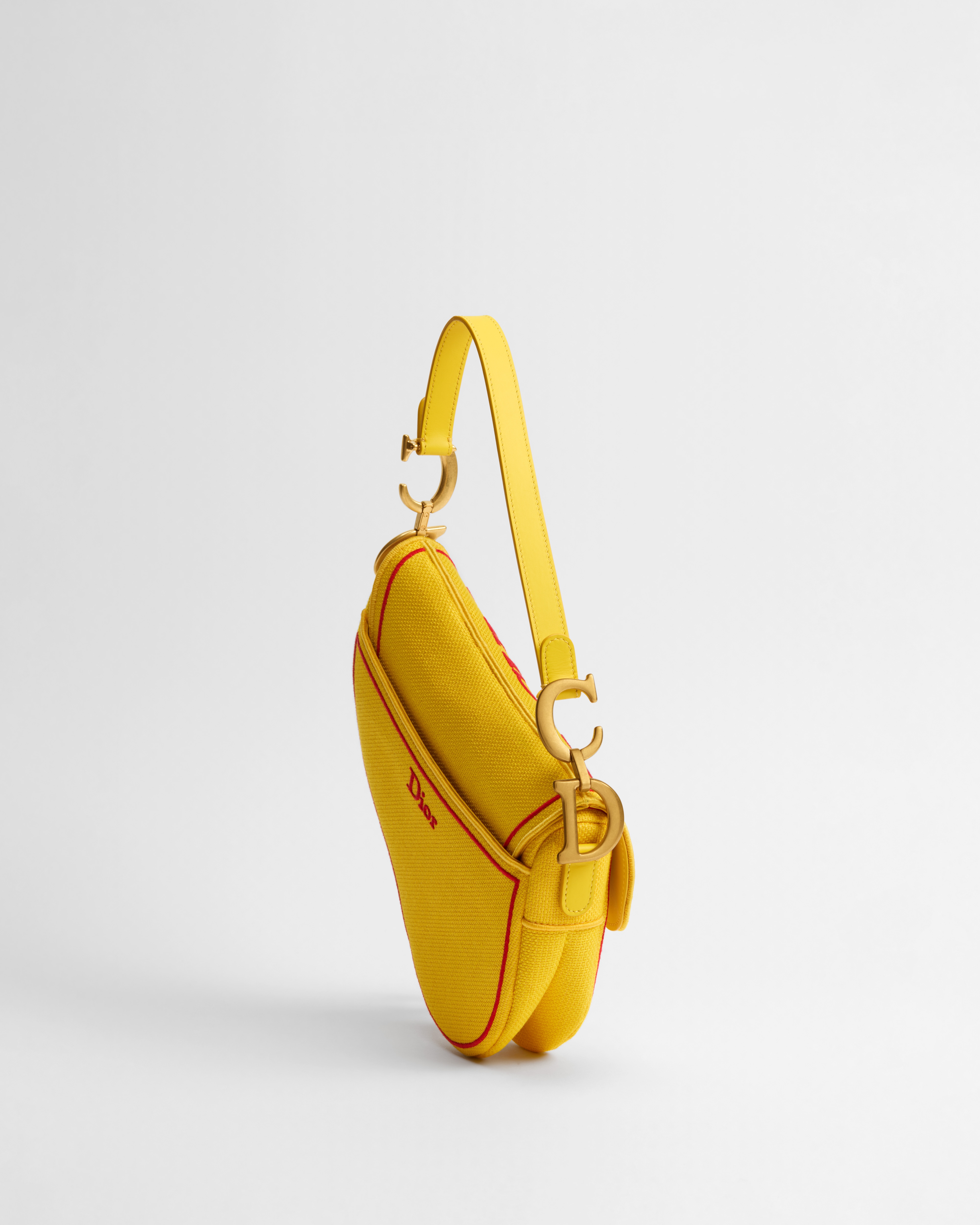 Saddle Bag with Strap Yellow and Red Book Cover Embroidery E02