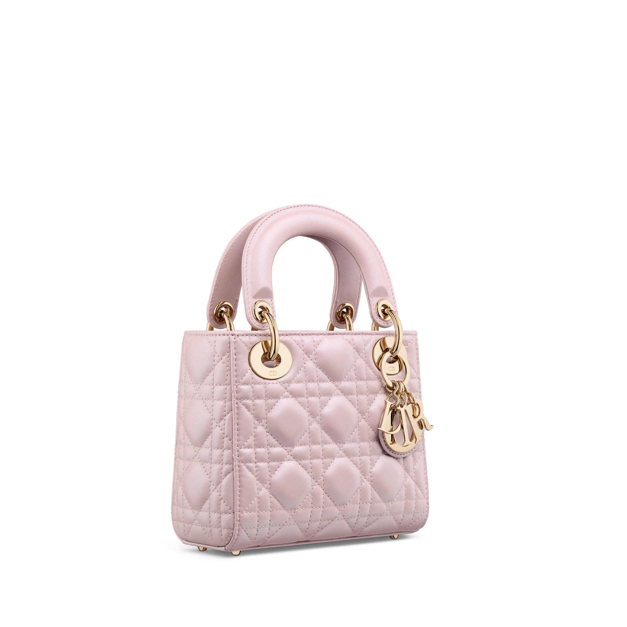 Mini Lady Dior Bag Lotus Pearlescent Cannage Lambskin E03