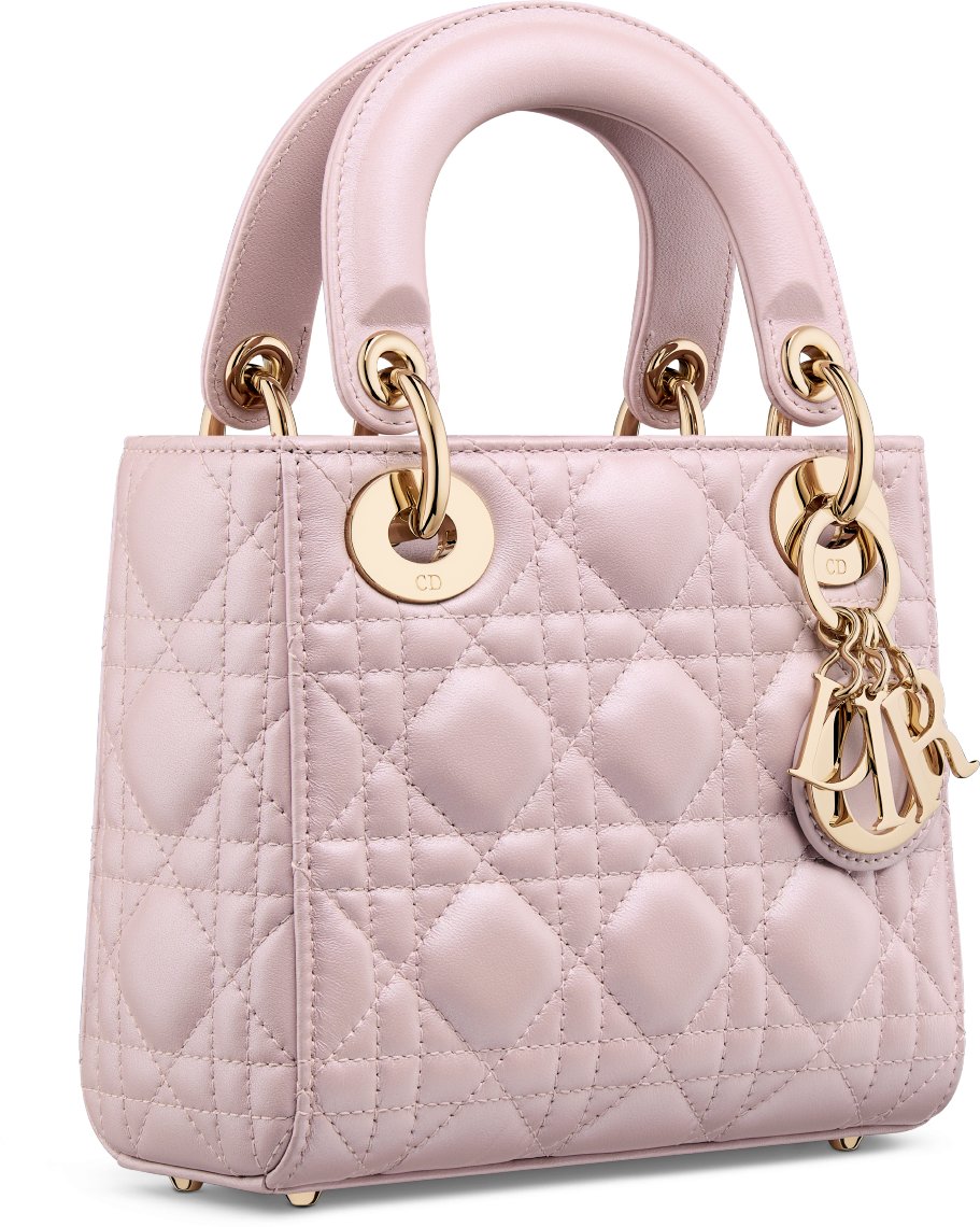 Mini Lady Dior Bag Three quarter closed view