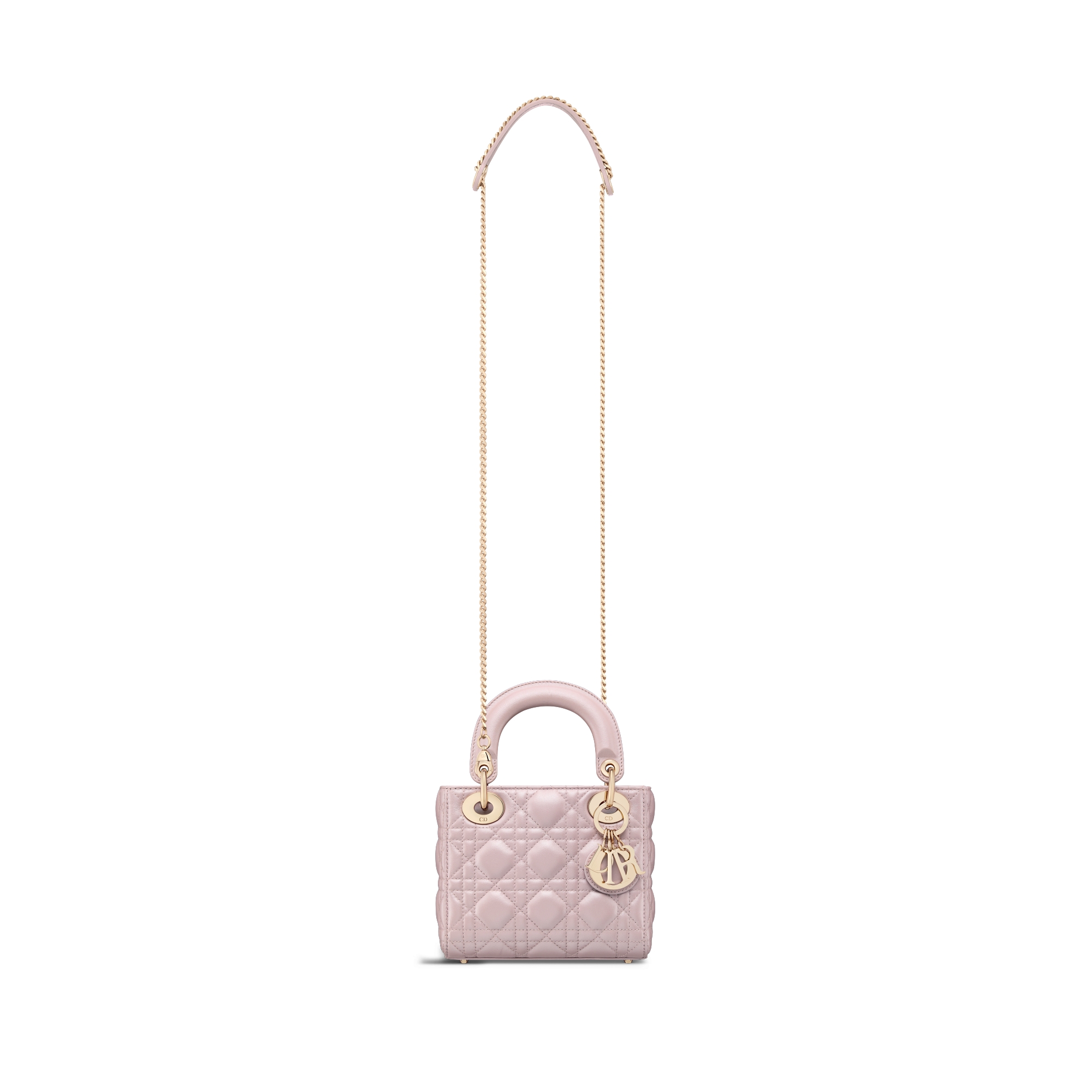 Mini Lady Dior Bag Lotus Pearlescent Cannage Lambskin E07