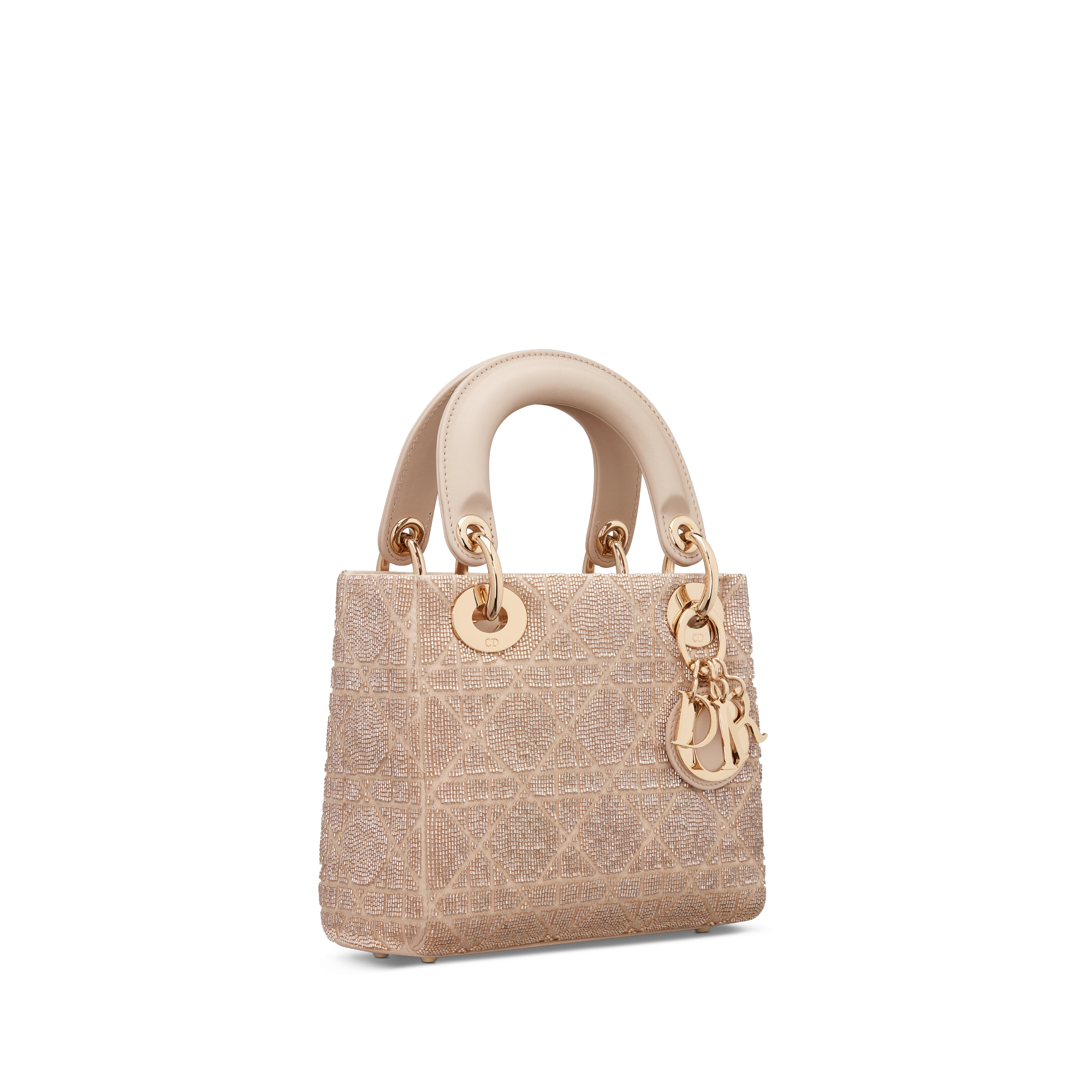 Lady Dior バッグ ミニ カナージュ エンブロイダリー コットン E03