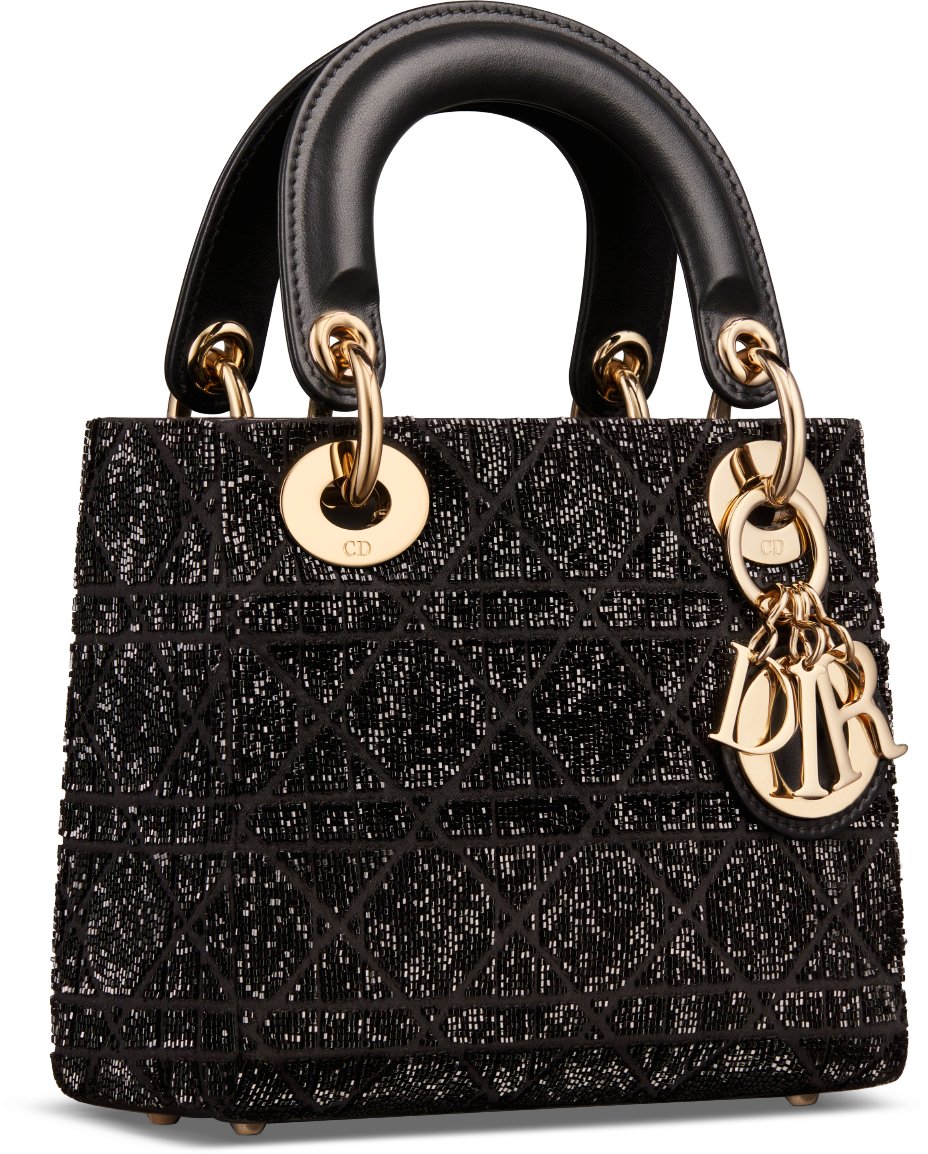 Mini Lady Dior Bag Three quarter closed view
