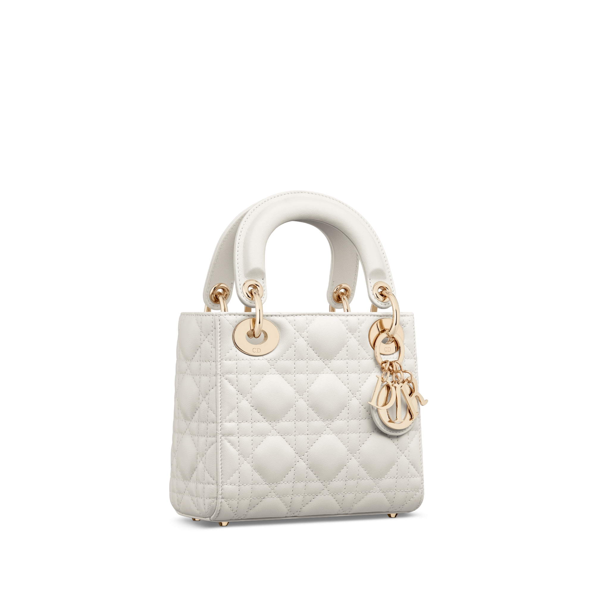 Mini Lady Dior Bag Latte Cannage Lambskin E03