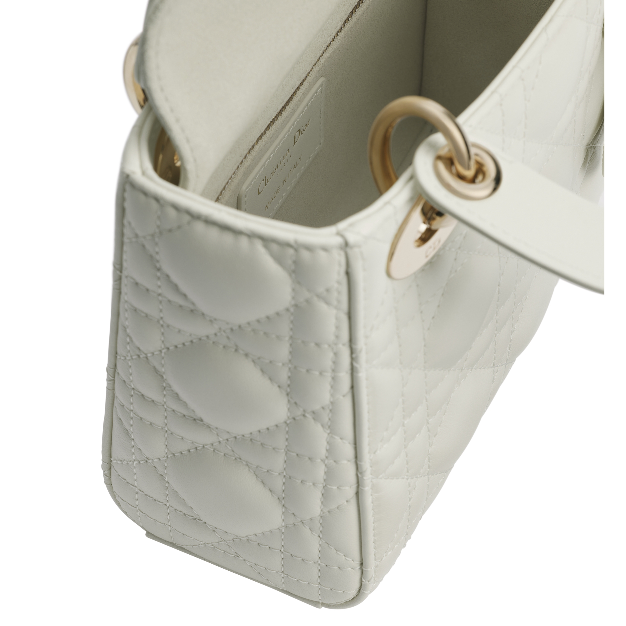 Mini Lady Dior Bag Latte Cannage Lambskin E06