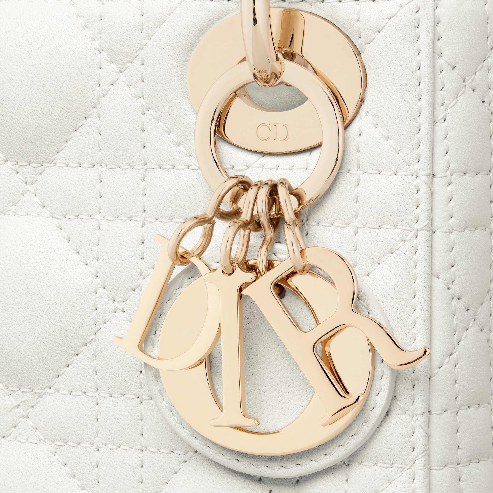 Mini Lady Dior Bag Latte Cannage Lambskin E09