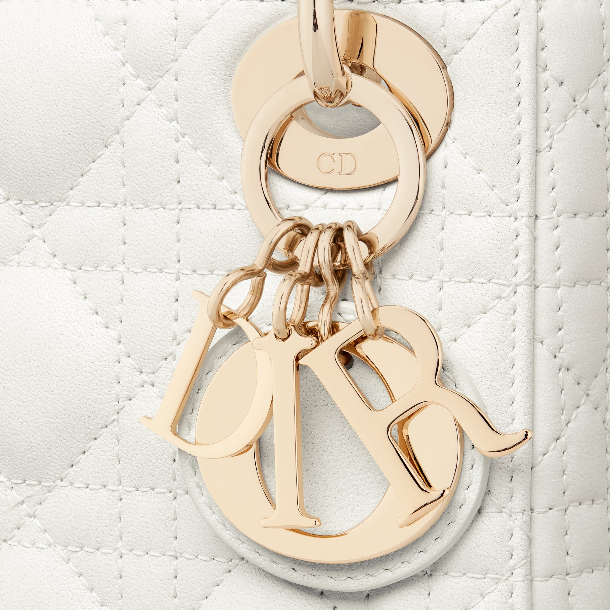 Mini Lady Dior Bag Latte Cannage Lambskin DIOR