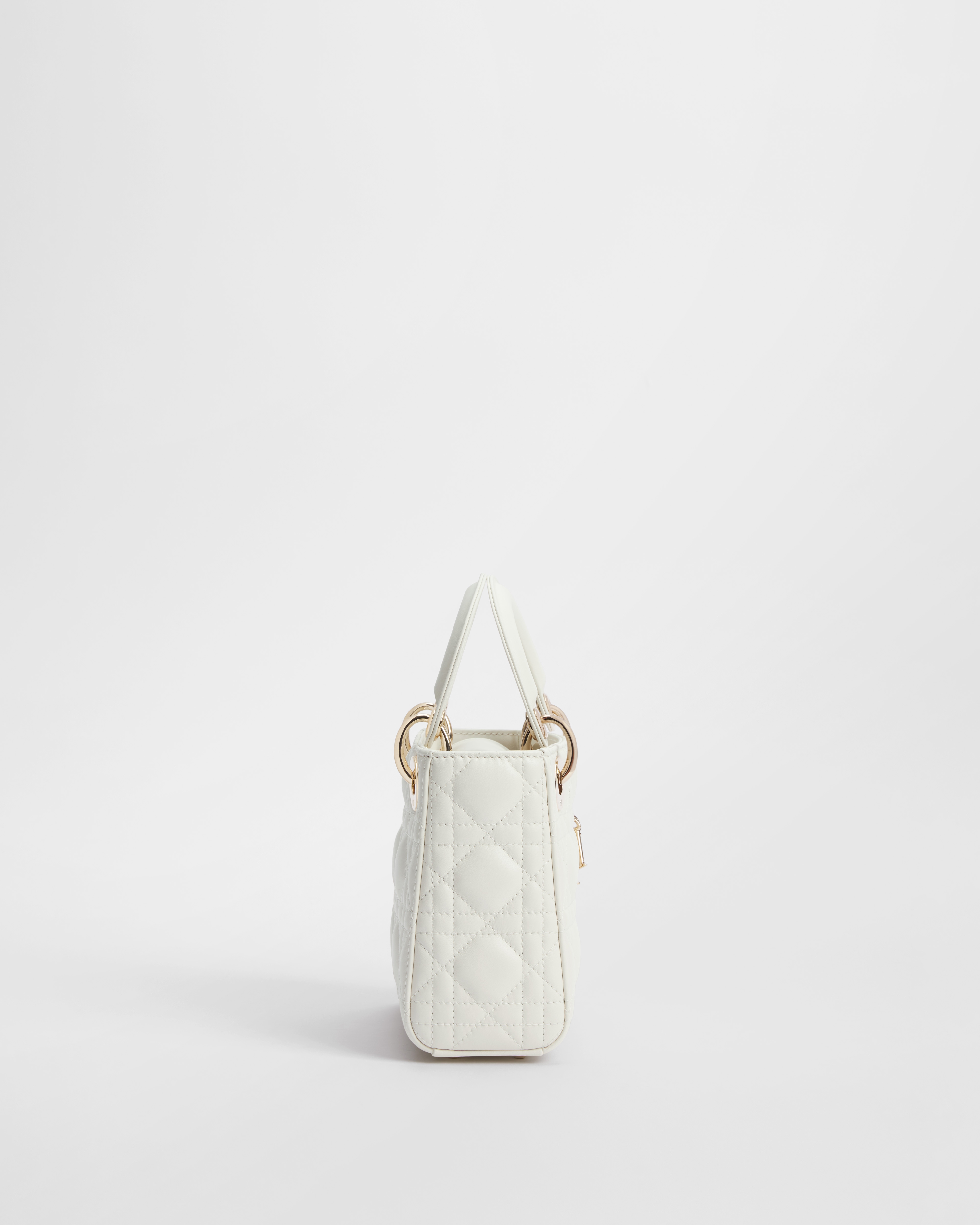 Mini Lady Dior Bag Latte Cannage Lambskin E02