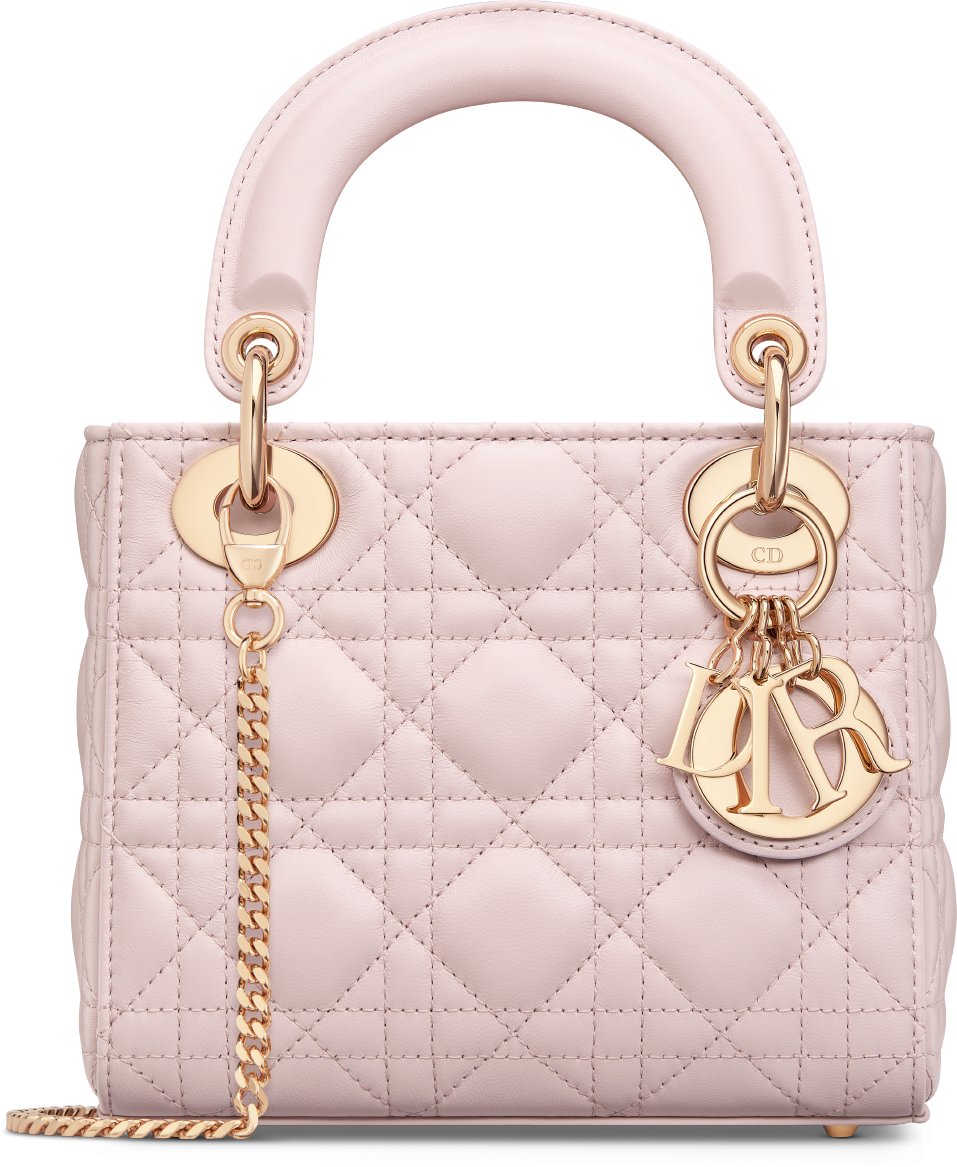 Mini Lady Dior Bag Latte Cannage Lambskin DIOR